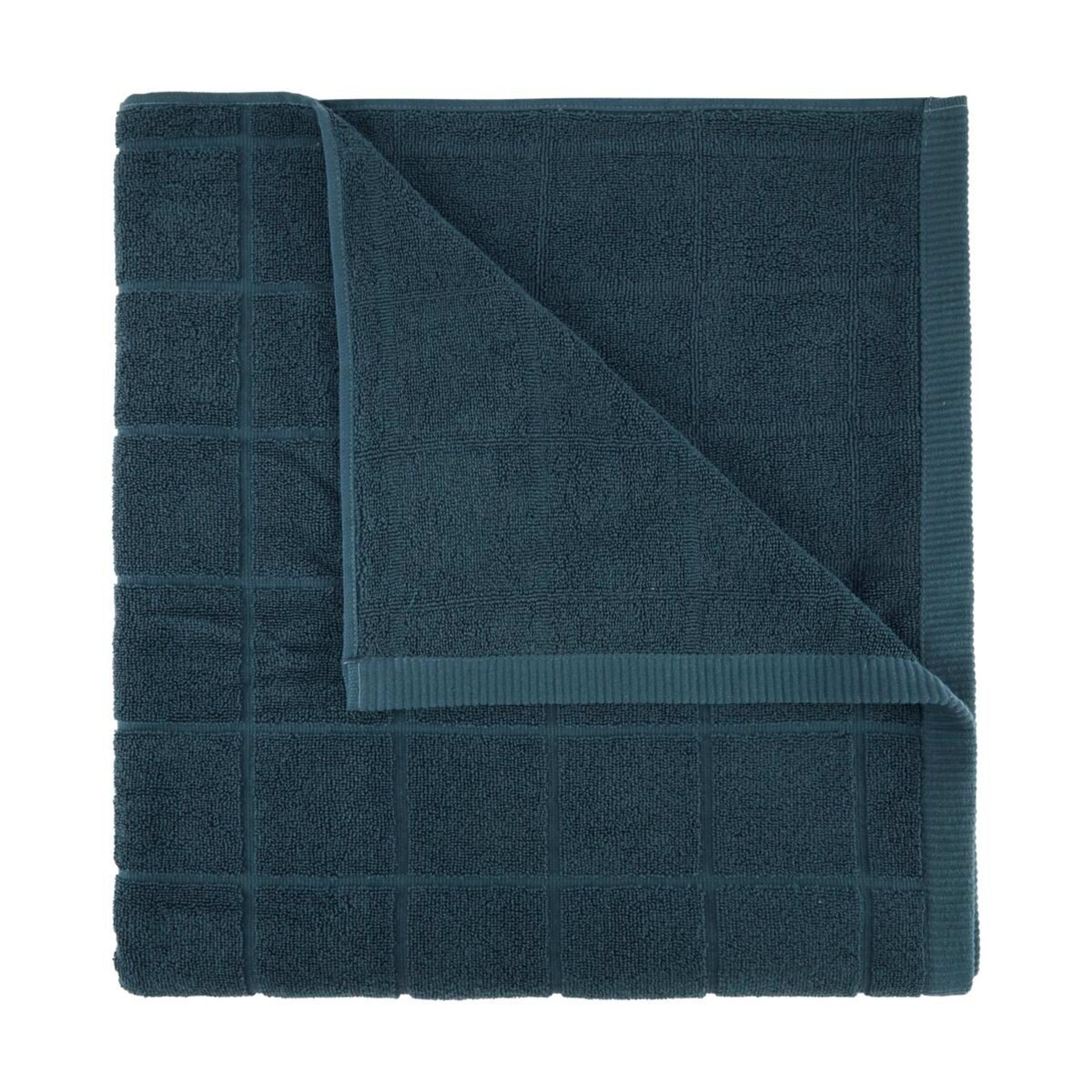 1 Cotton Grid Mega Towel - Teal, 1 of 5