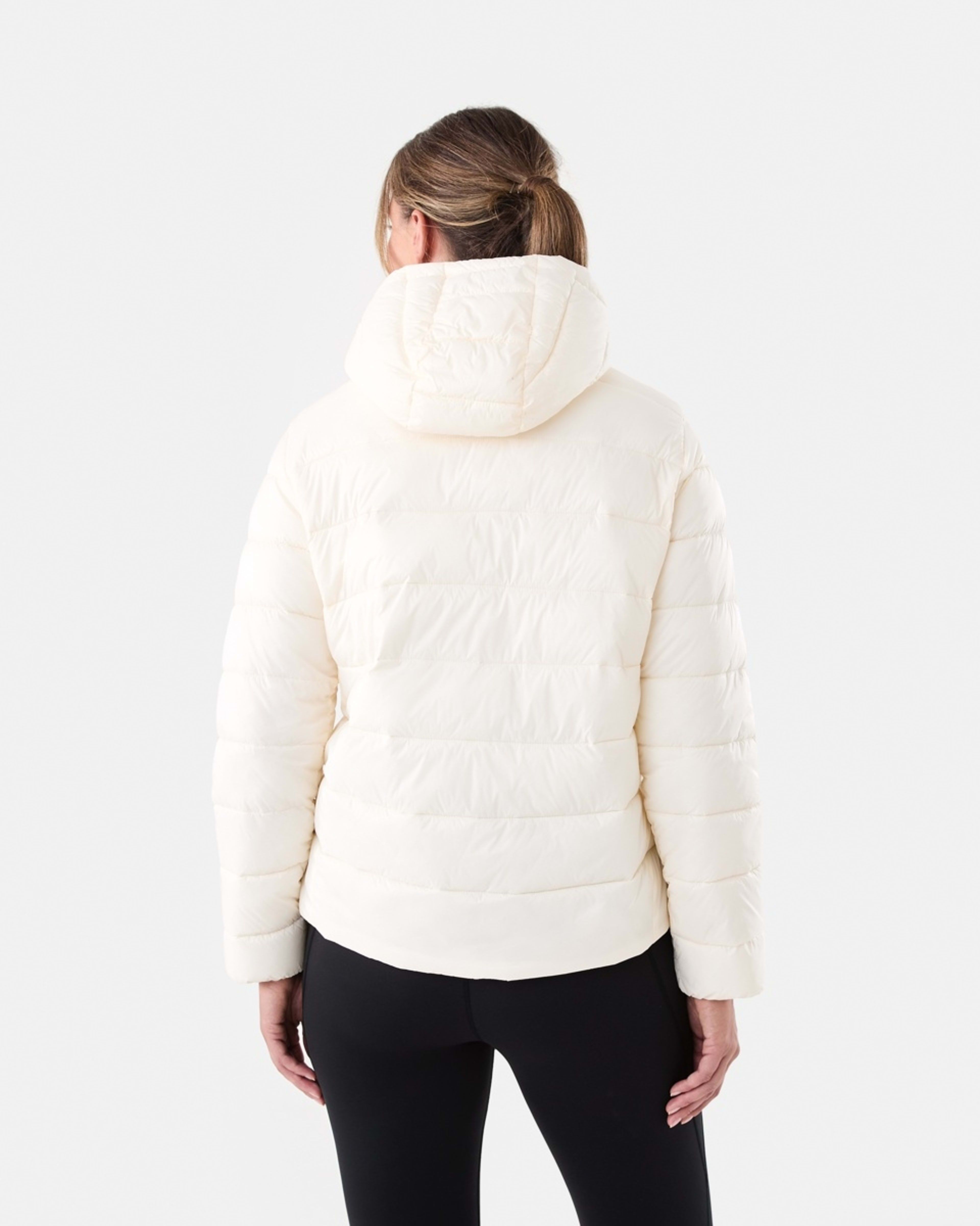 4 Active Womens Packable Puffer Jacket Ecru, 4 of 7