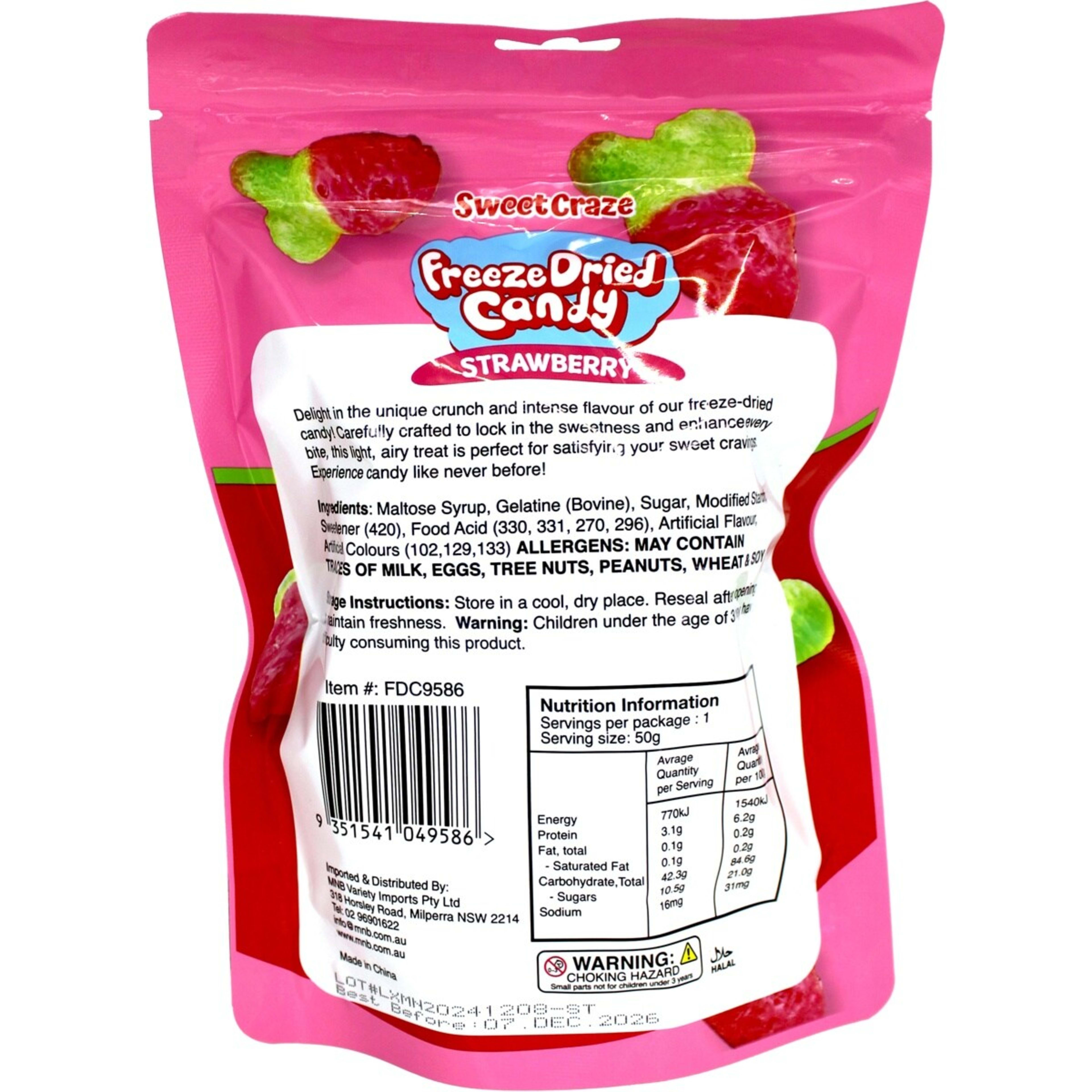 2 Sweet Craze Strawberry Freeze Dried Candy 50g, 2 of 2