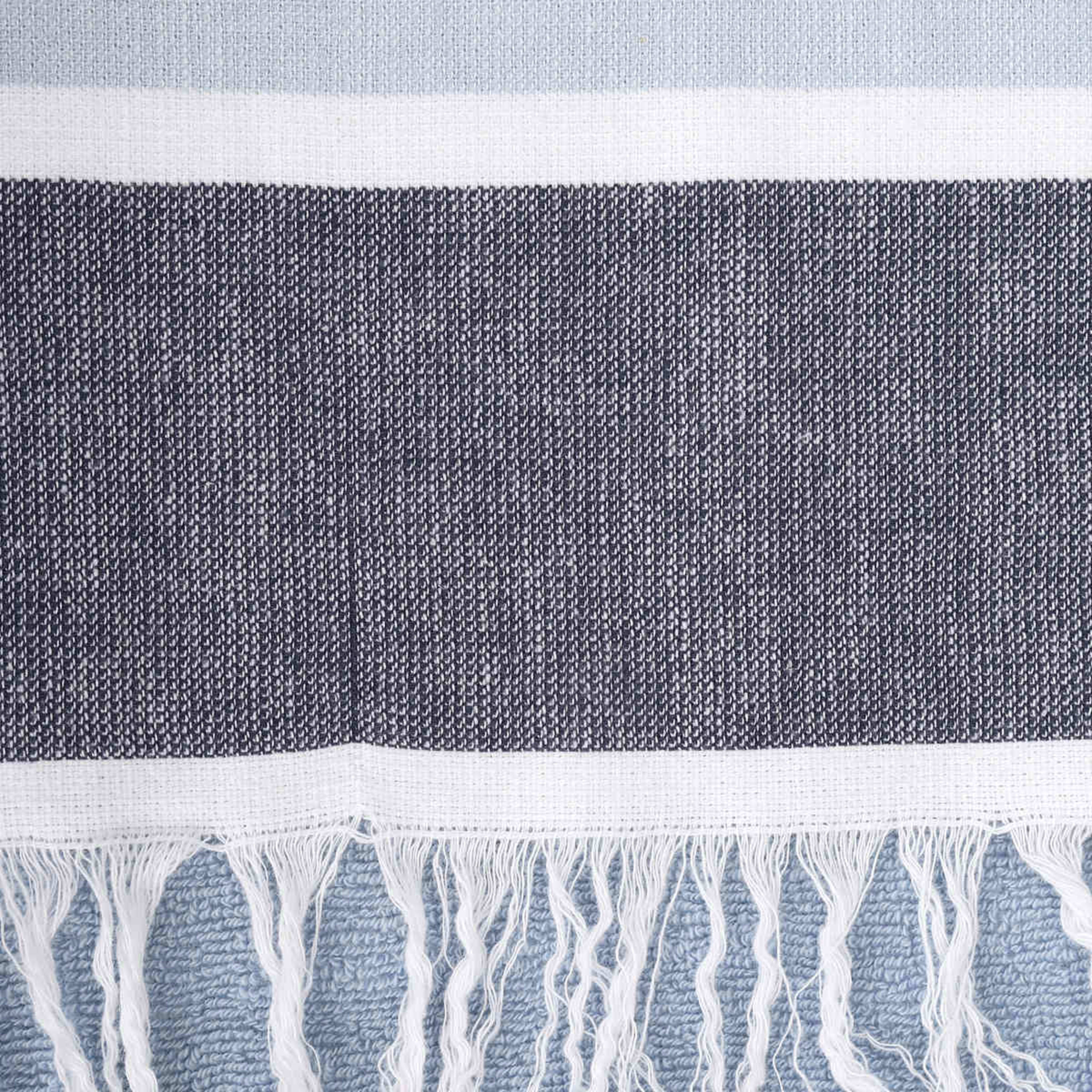 Cotton Stripe Turkish Beach Towel Blue Kmart