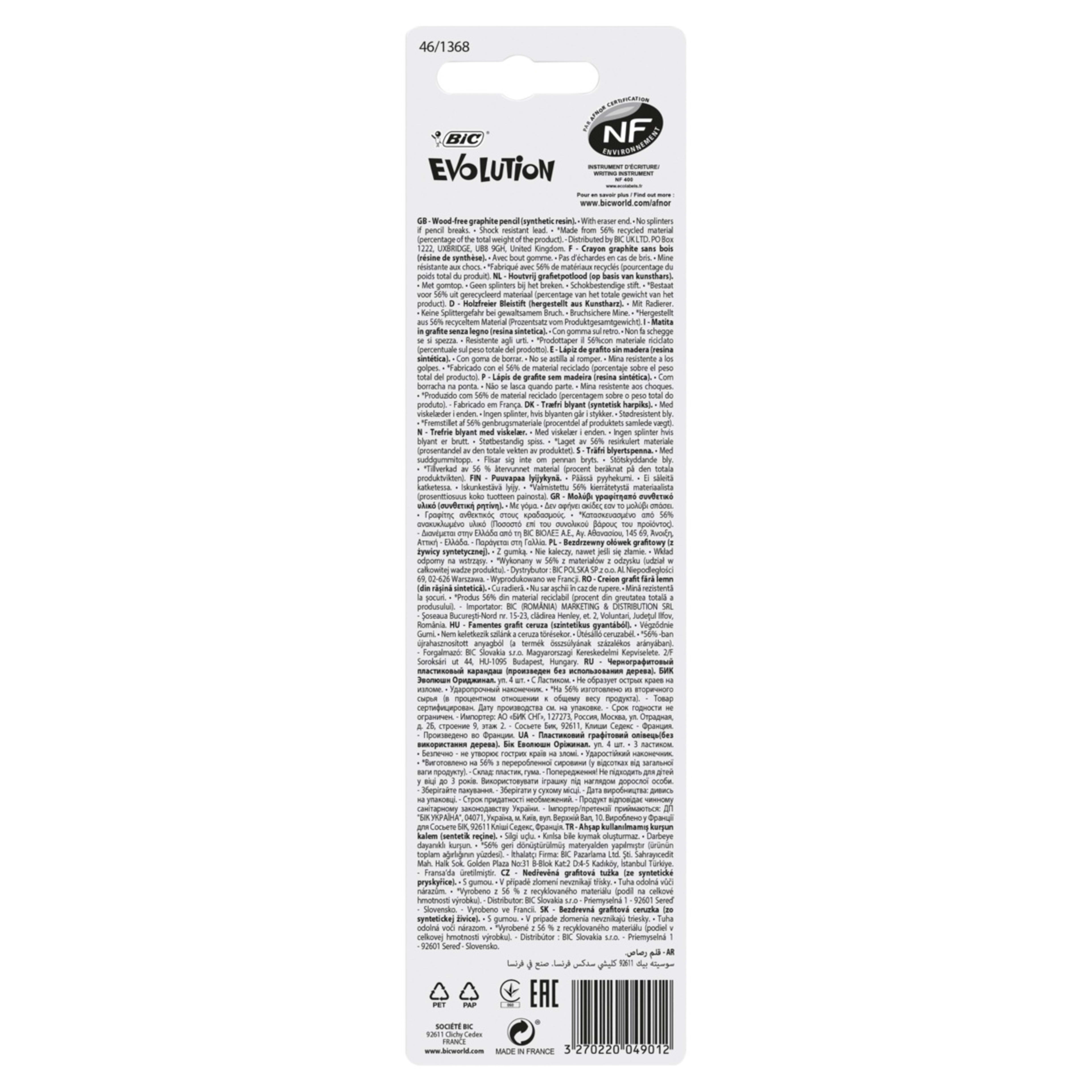 2 4 Pack BIC Evolution Original HB Pencils, 2 of 4