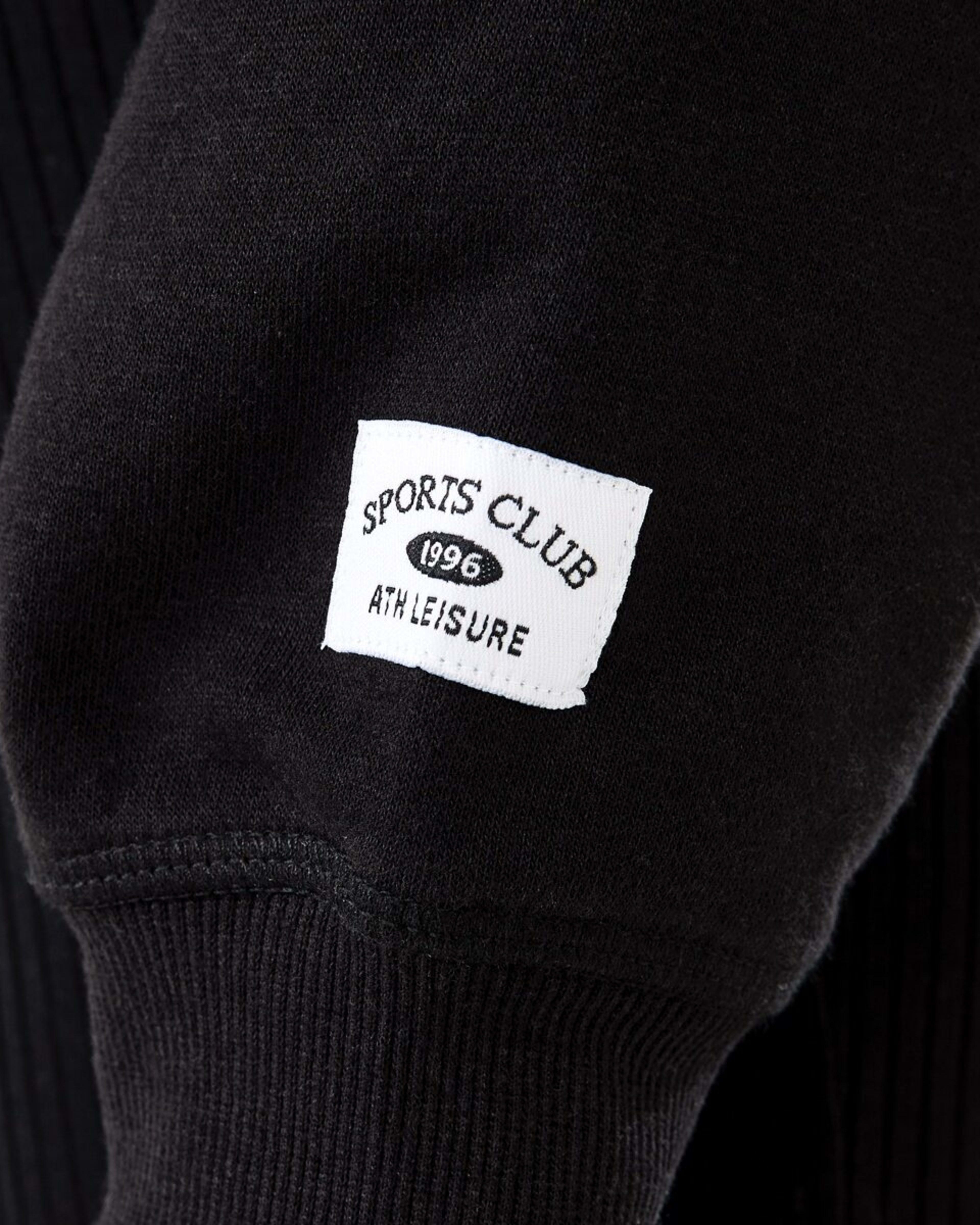 6 Cropped Zip Through Hoodie Black, 6 of 10