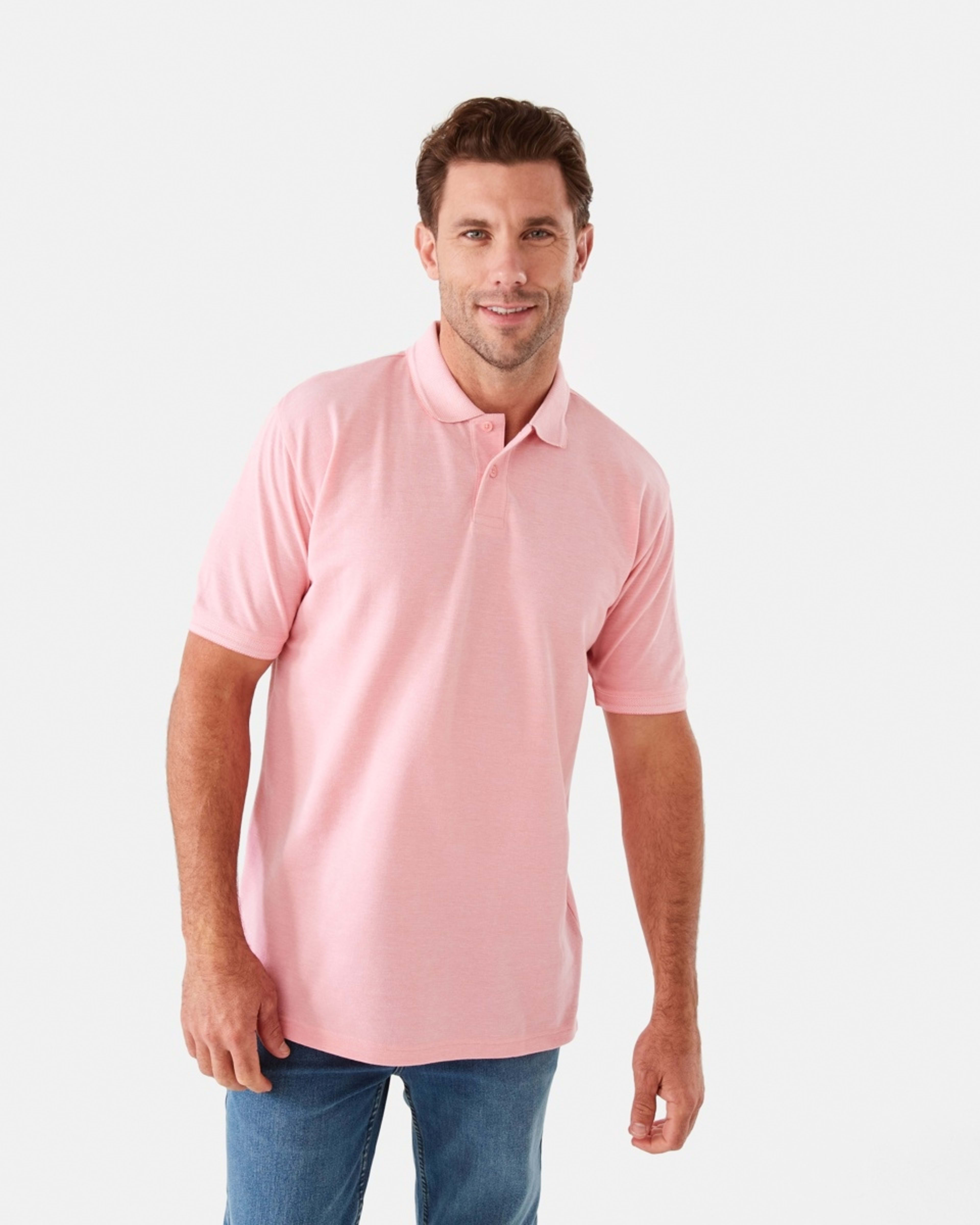 1 Birdseye Pique Polo Shirt Pnk Plume