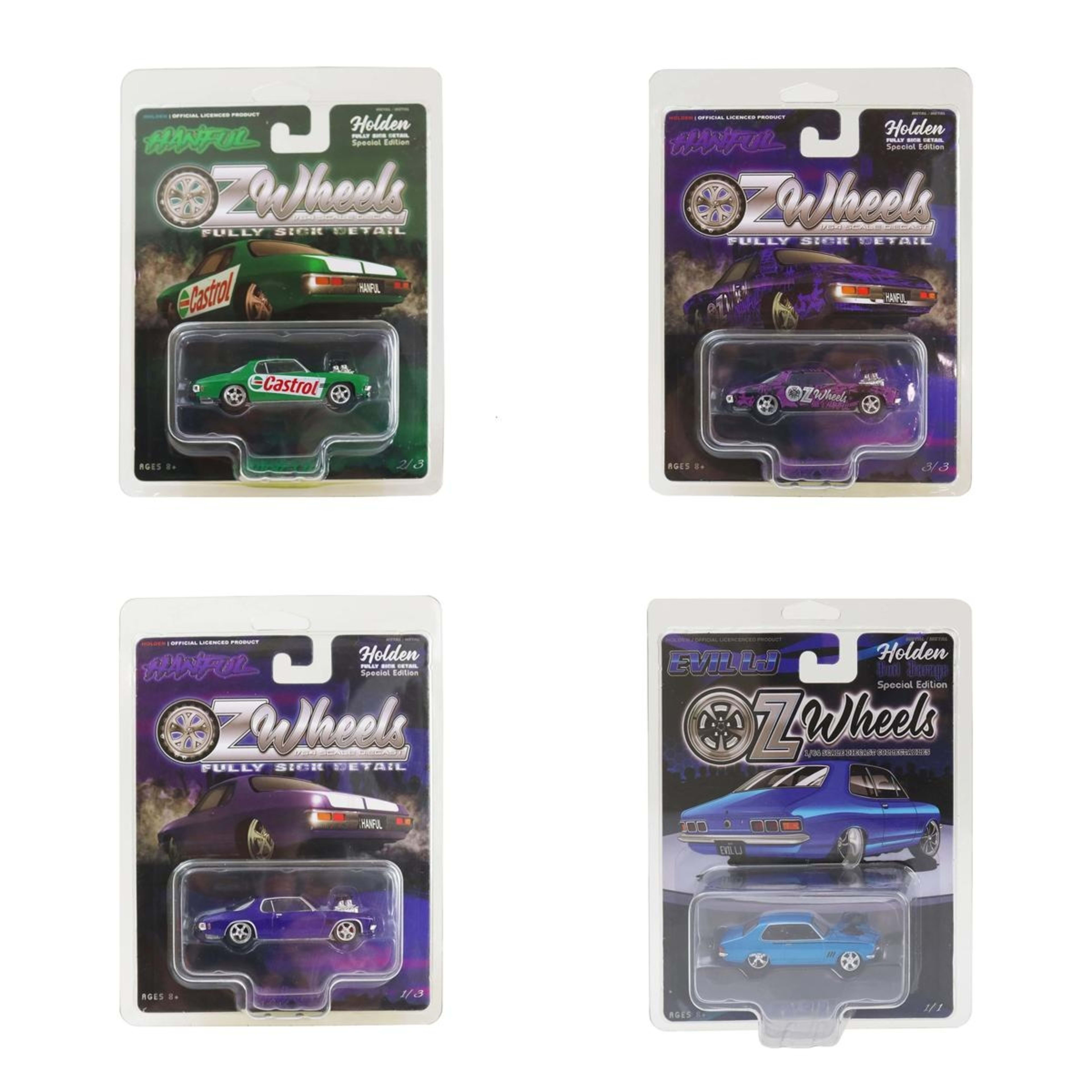 1 Holden OZ Wheels 1:64 Scale Diecast Fully Sick Detail Vehicle - Assorted