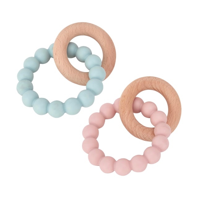 Wooden & Silicone Teether Assorted Kmart NZ