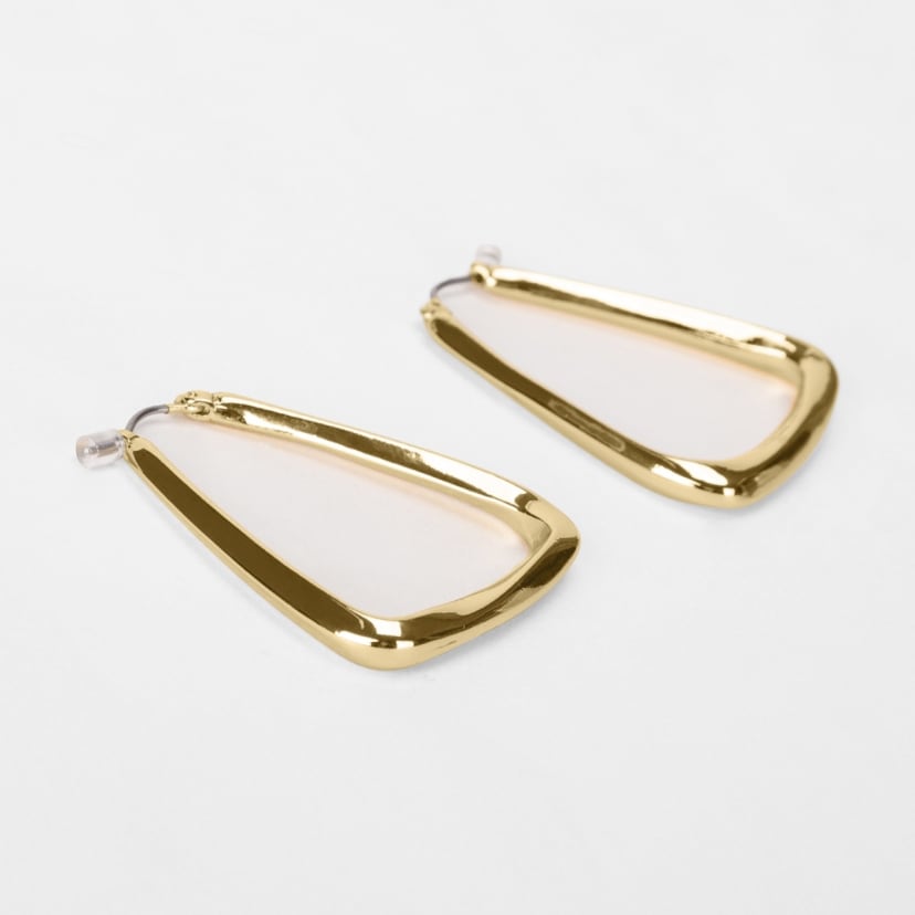 Square Hoop Earrings Gold Tone Kmart