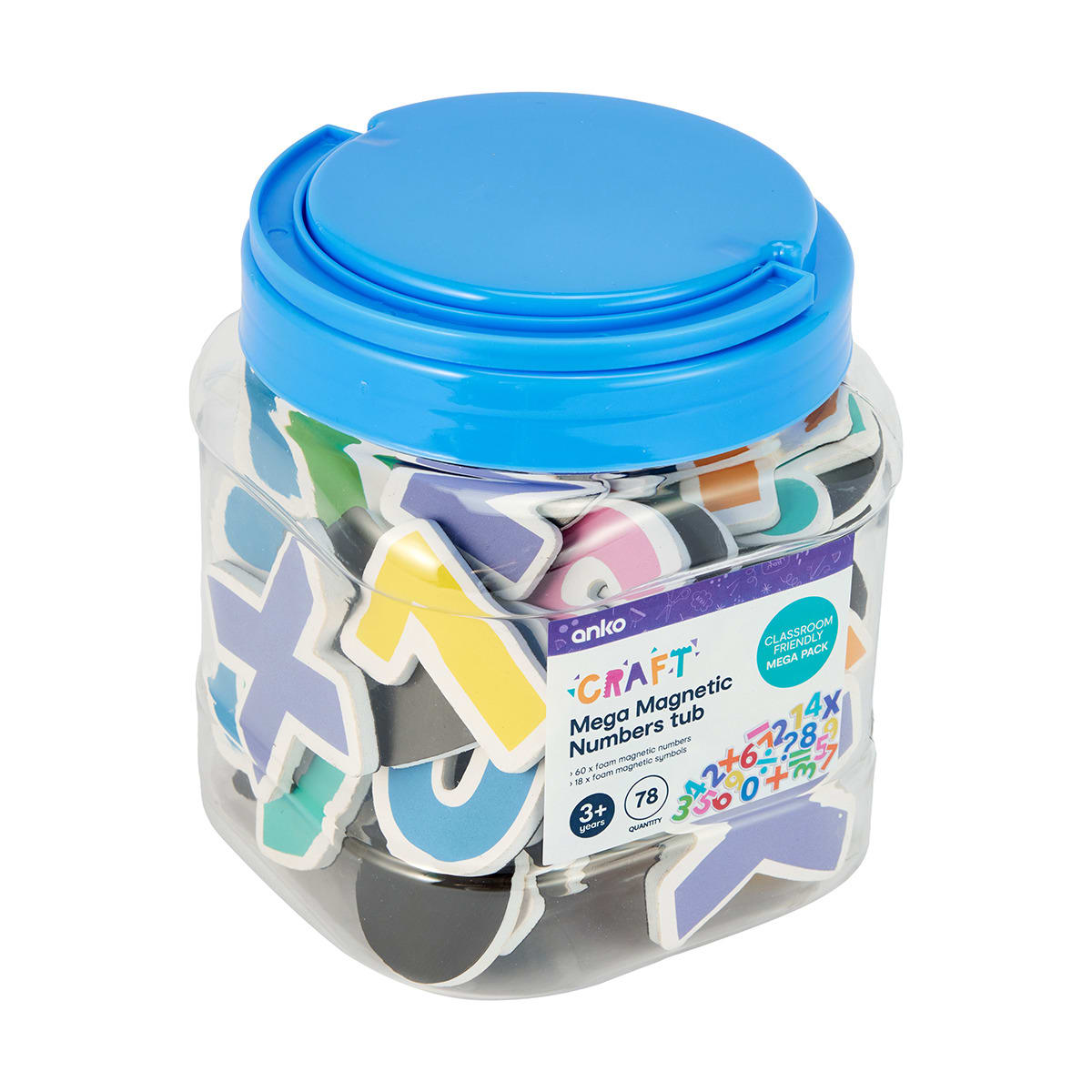 78 Piece Mega Numbers Tub Kmart NZ