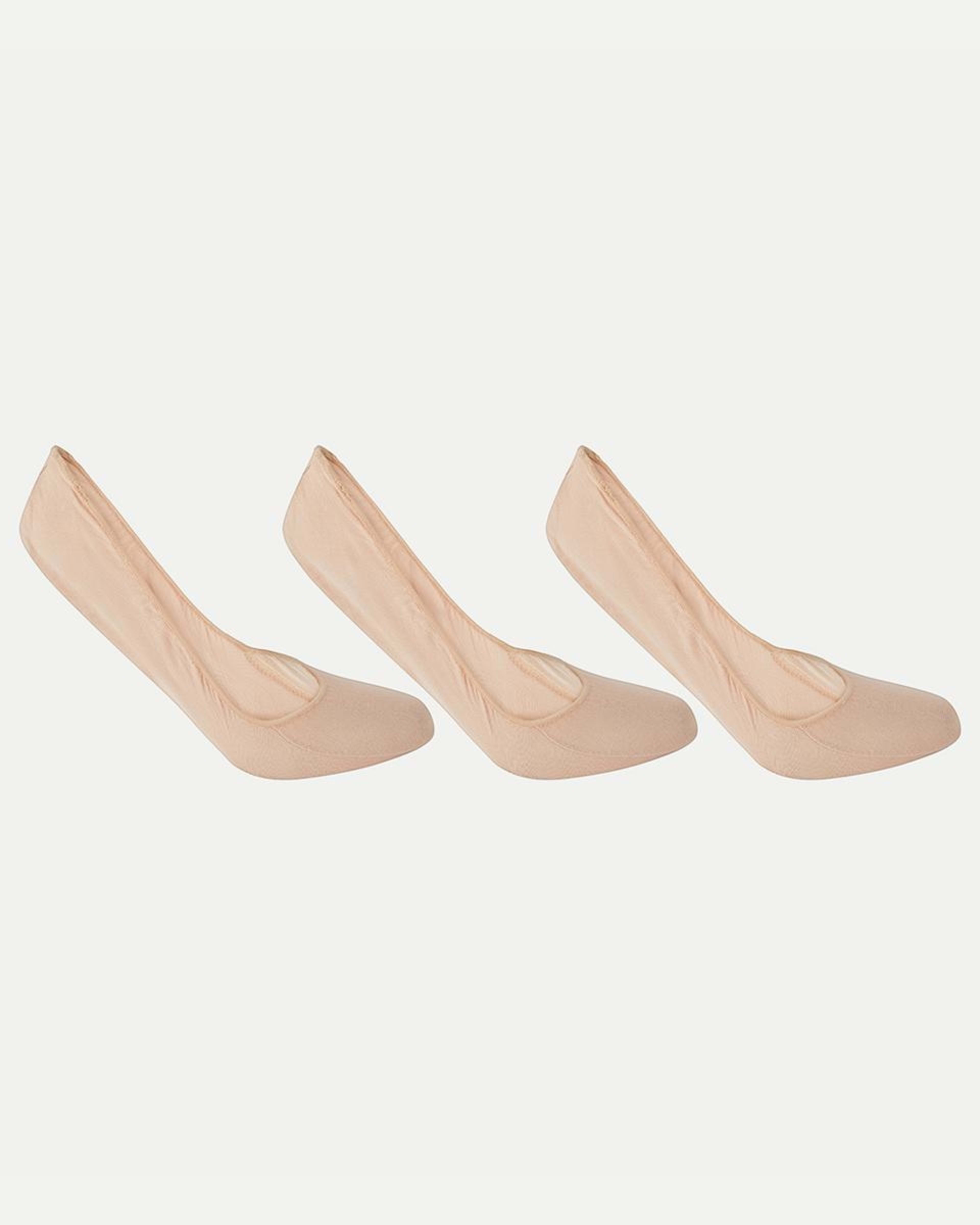 2 3 Pack Cushioned Footlets Beige, 2 of 3