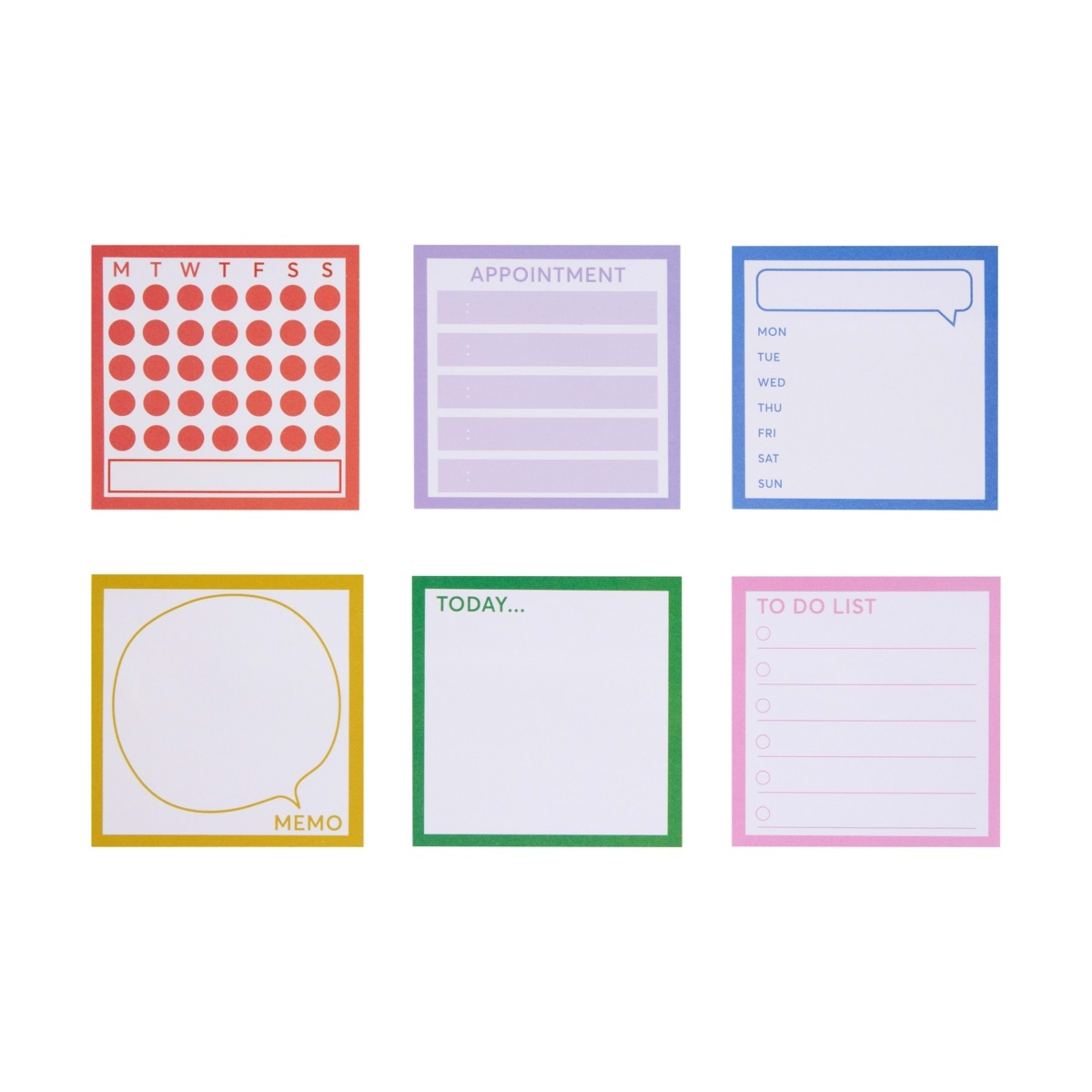 4 6 Pack Sticky Notes Set, 4 of 5