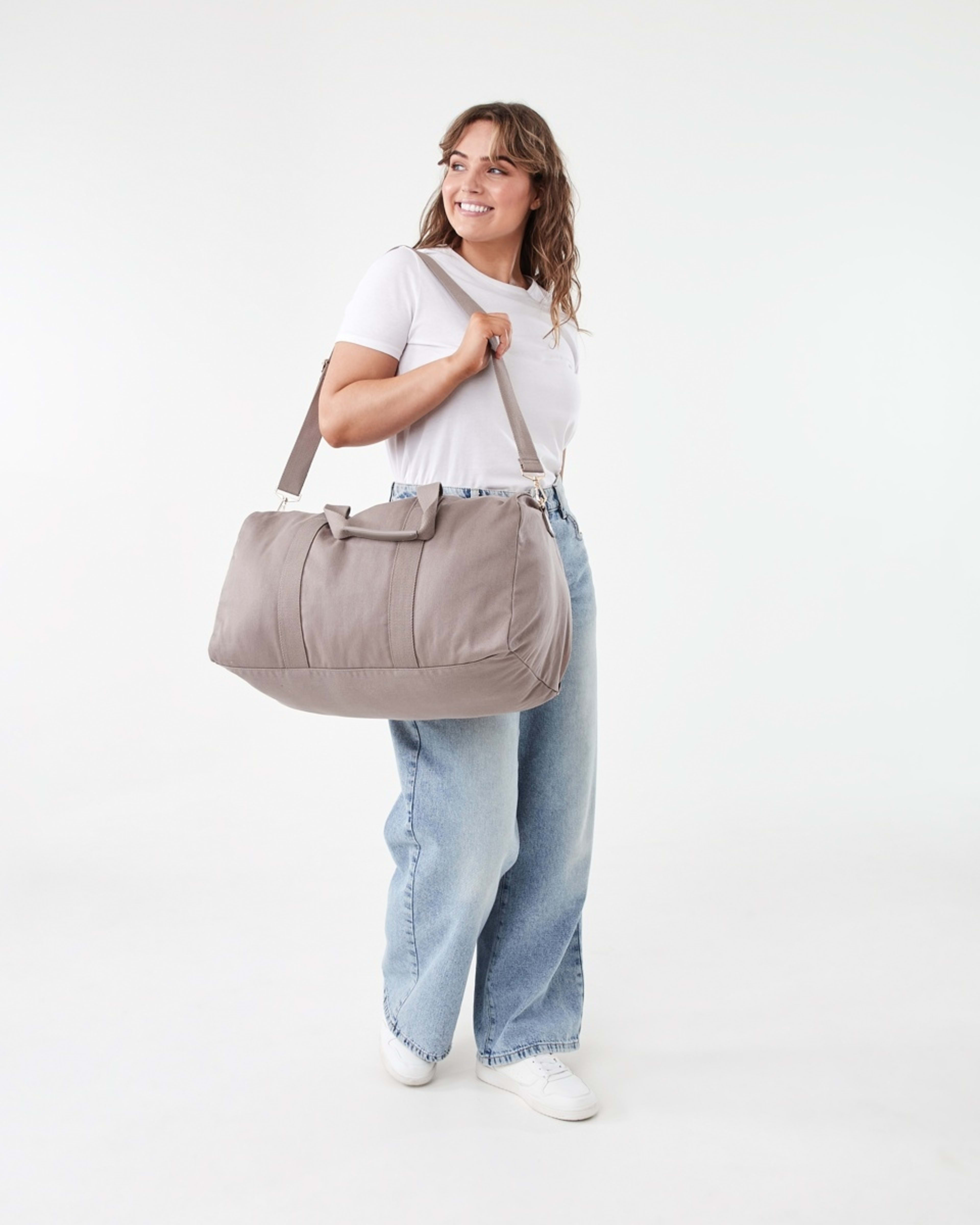 5 Canvas Weekender Bag Taupe Brn, 5 of 6
