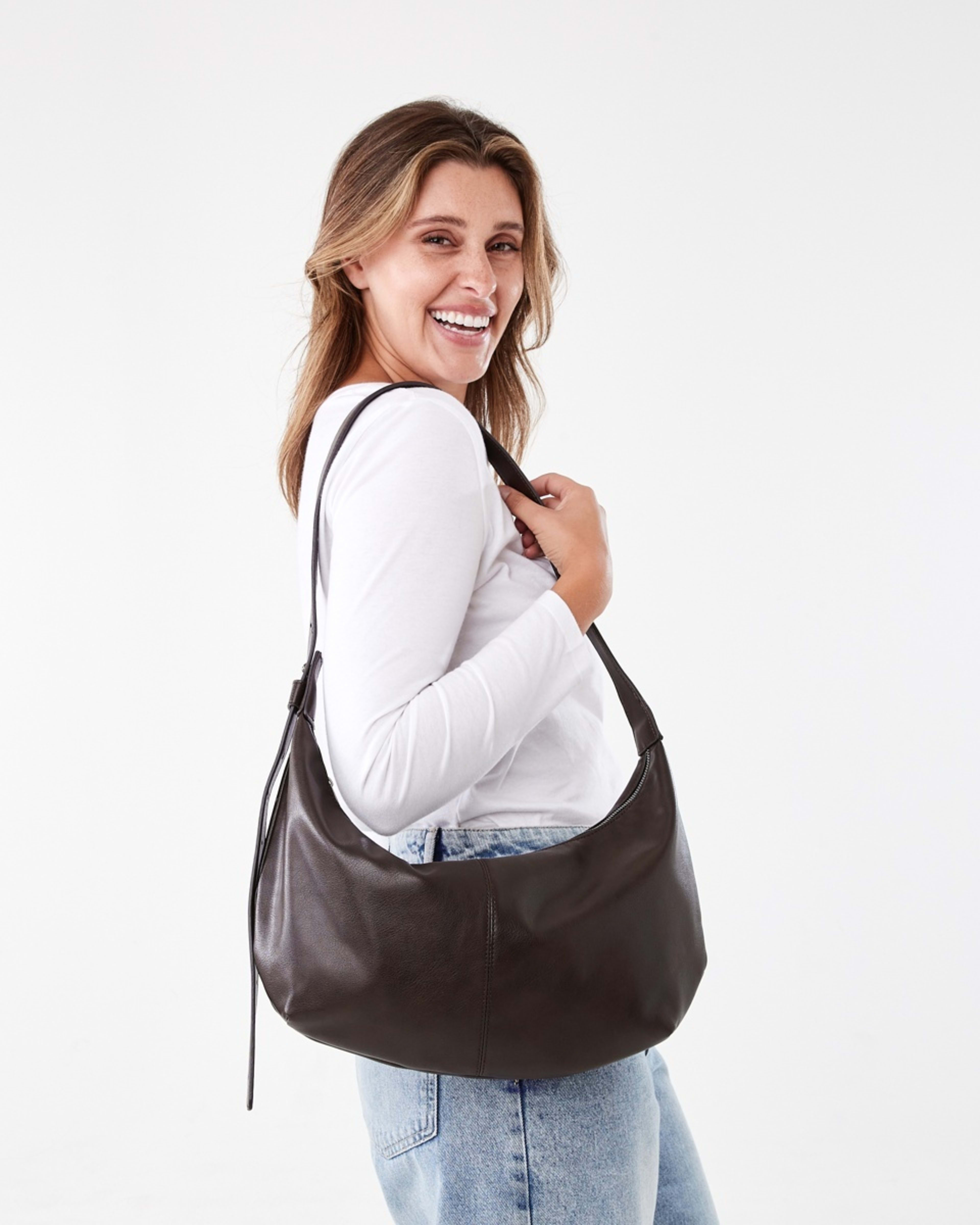 5 Crescent Crossbody Bag Choc Plum, 5 of 5