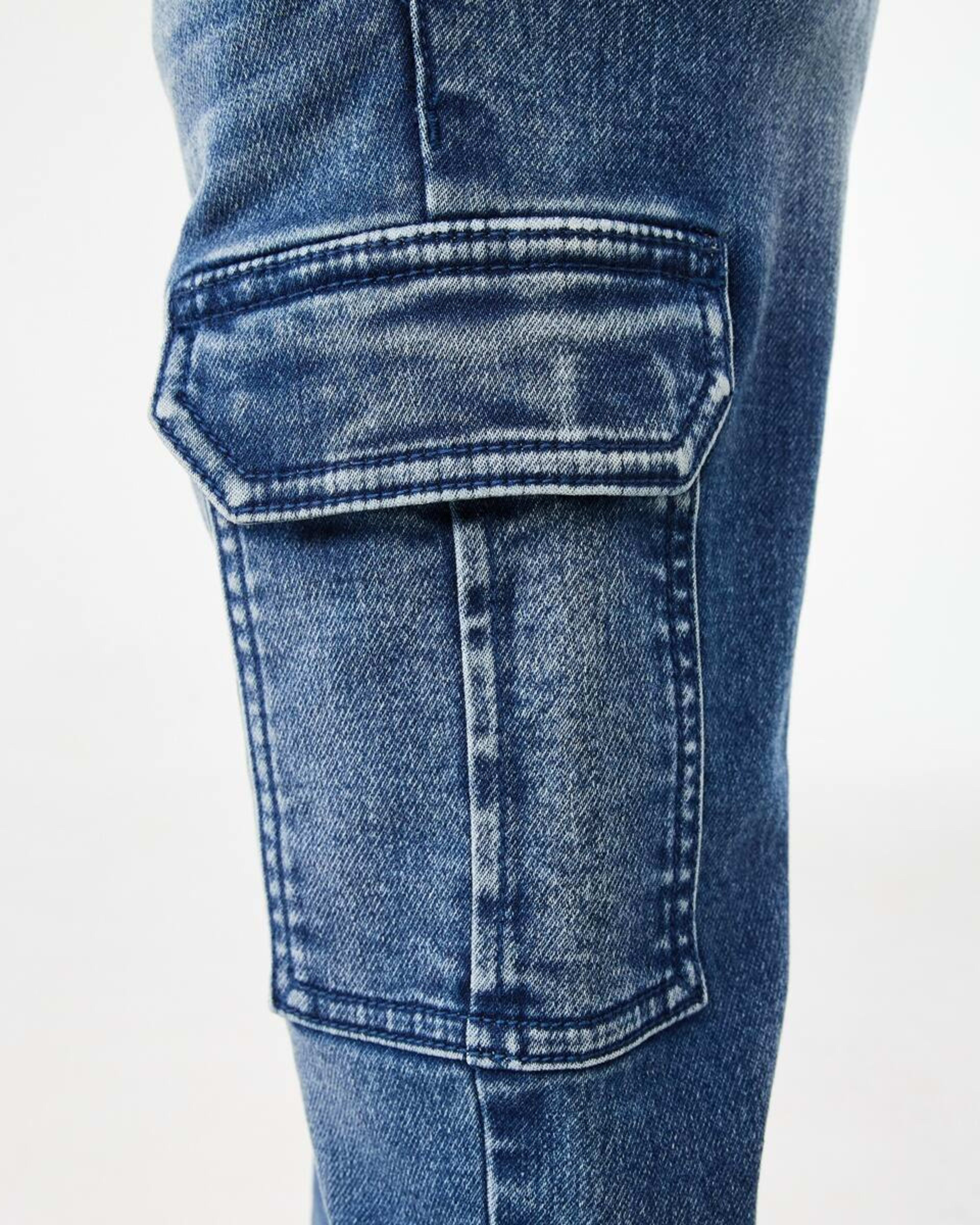 5 Denim Cargo Pants DARK WASH, 5 of 9