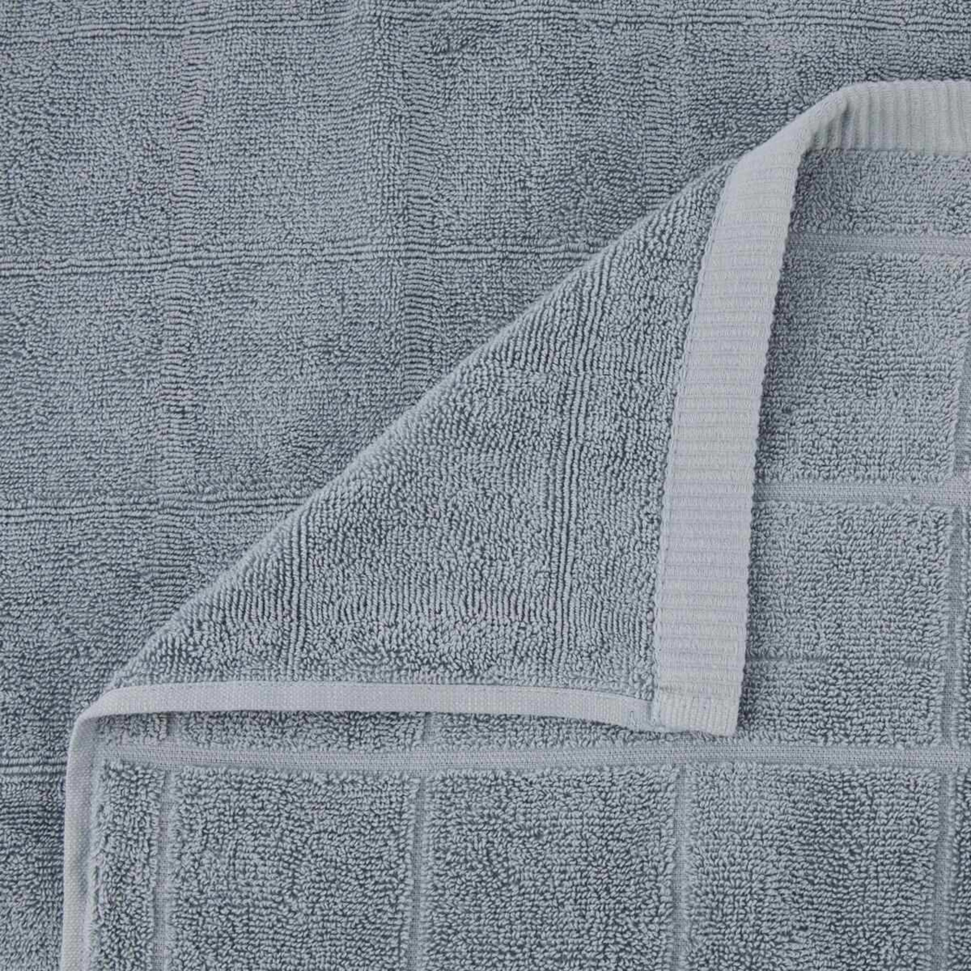 2 Cotton Grid Mega Towel - Blue, 2 of 5