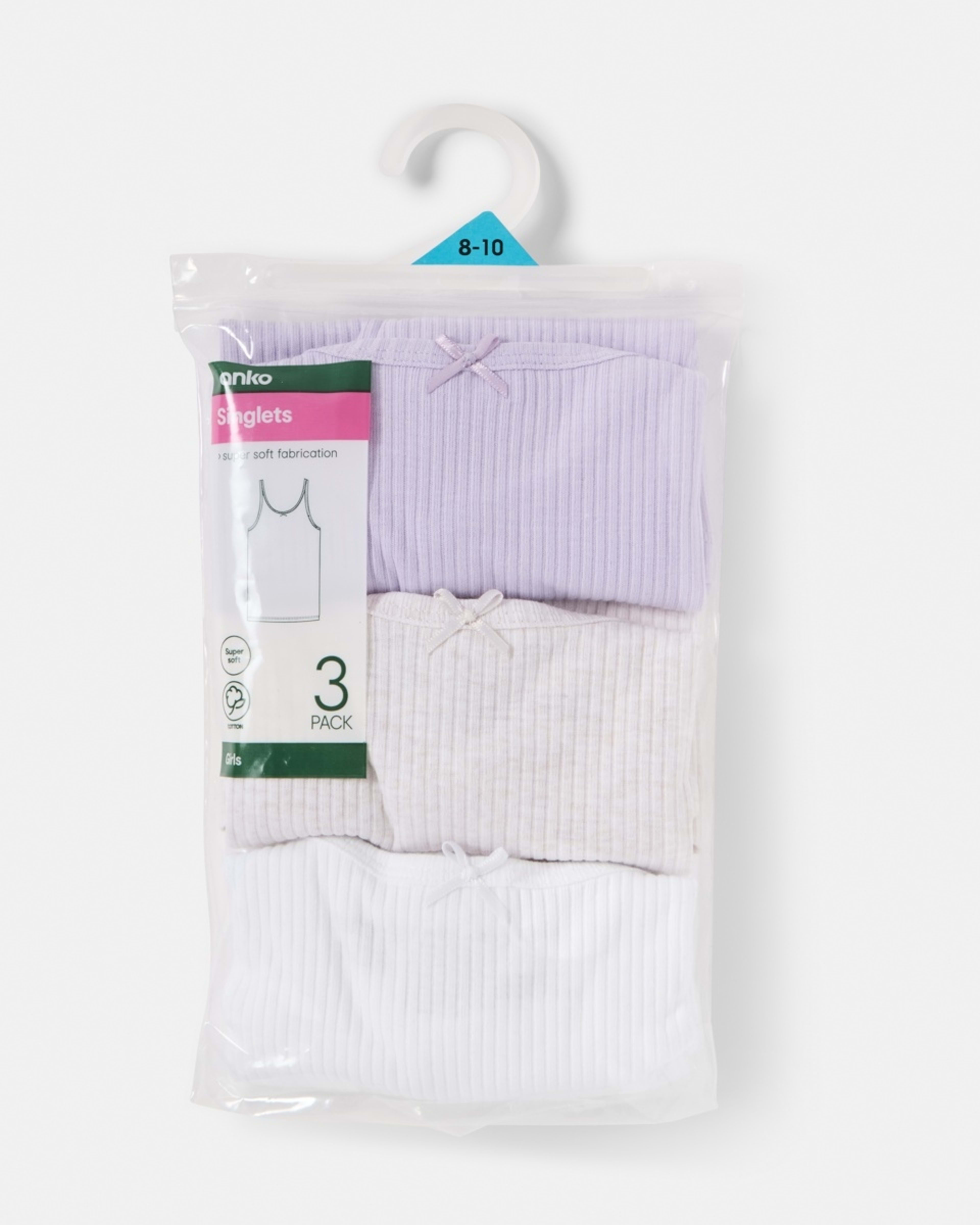 9 3 Pack Super Soft Singlets Purple, 9 of 9