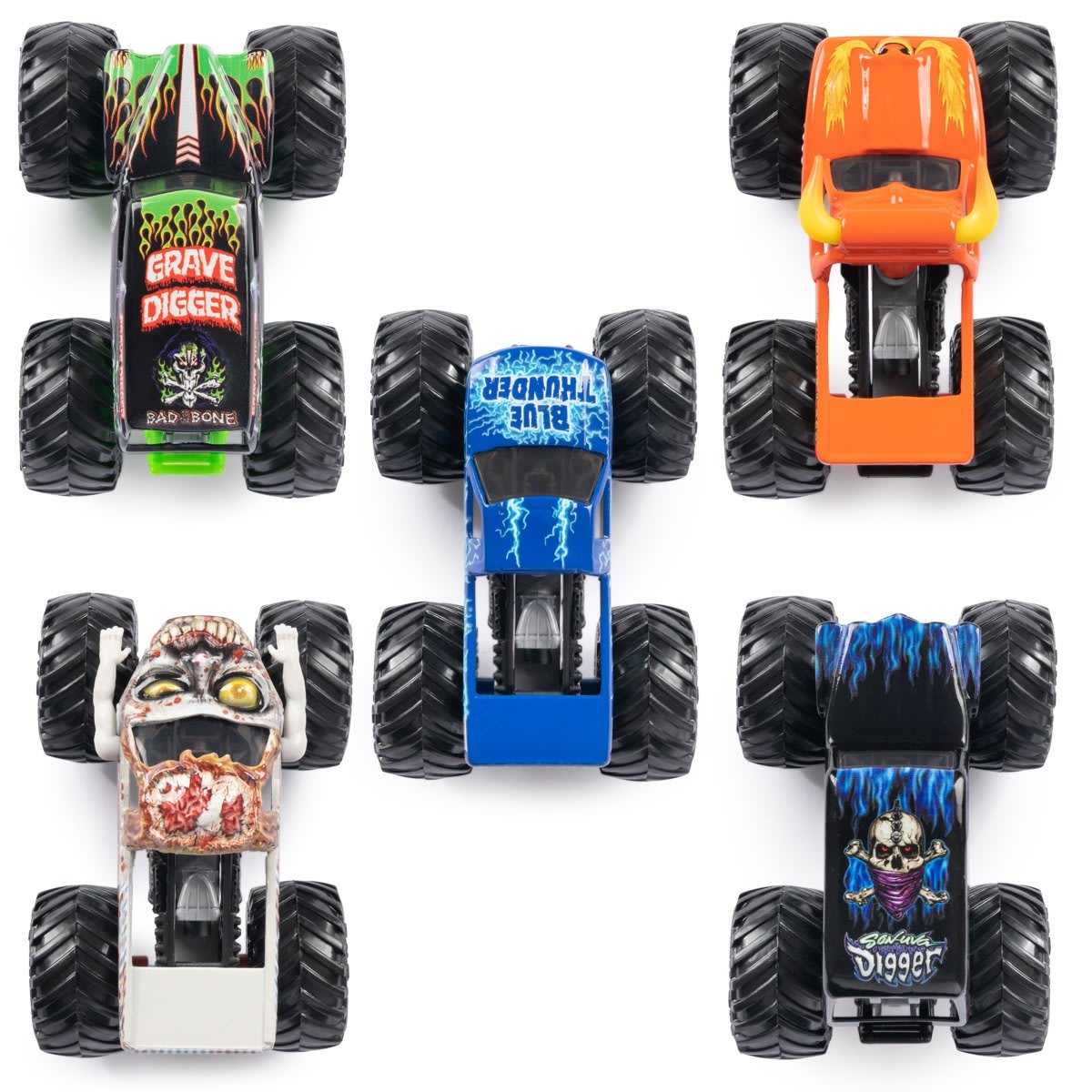 ミニカー Monster Jam Pit Party & Go 10 TRUCKS set Monster Jam Pit Party & Go with 10 Trucks : Target