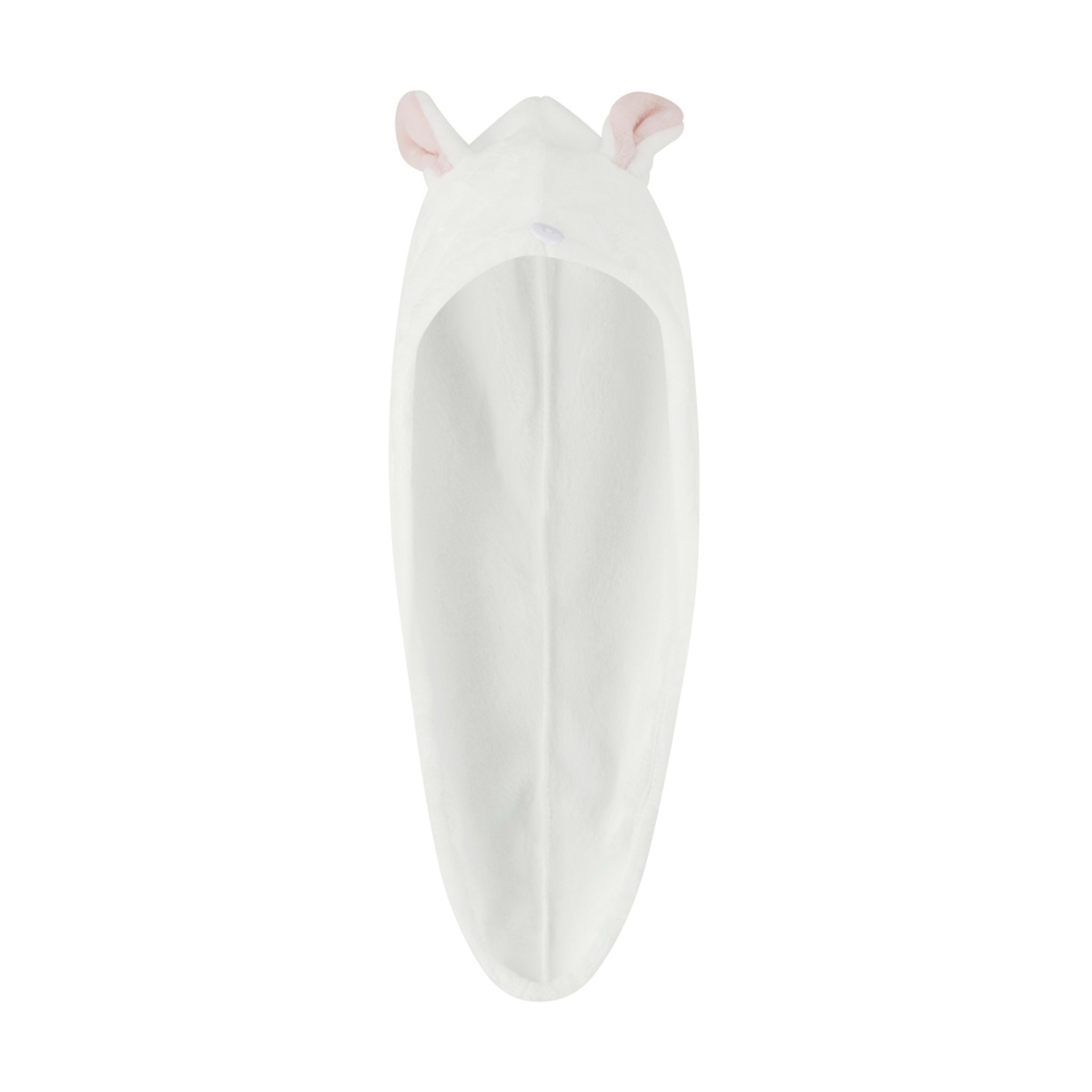 1 OXX Bodycare Hair Drying Turban - White and Pink, 1 of 4