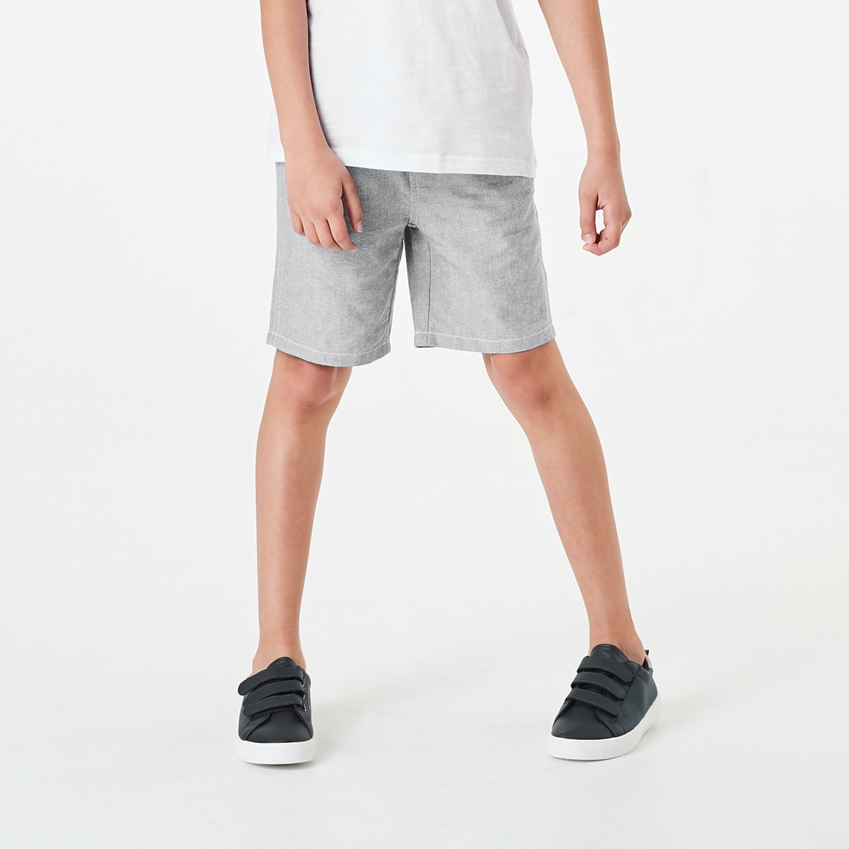 Oxford Shorts with Elastic Waist - Kmart