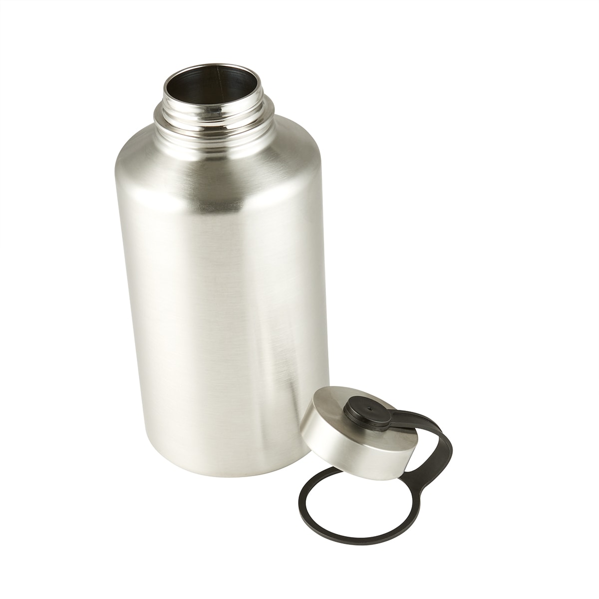 1.9L Silver Double Wall Insulated Drink Bottle Kmart