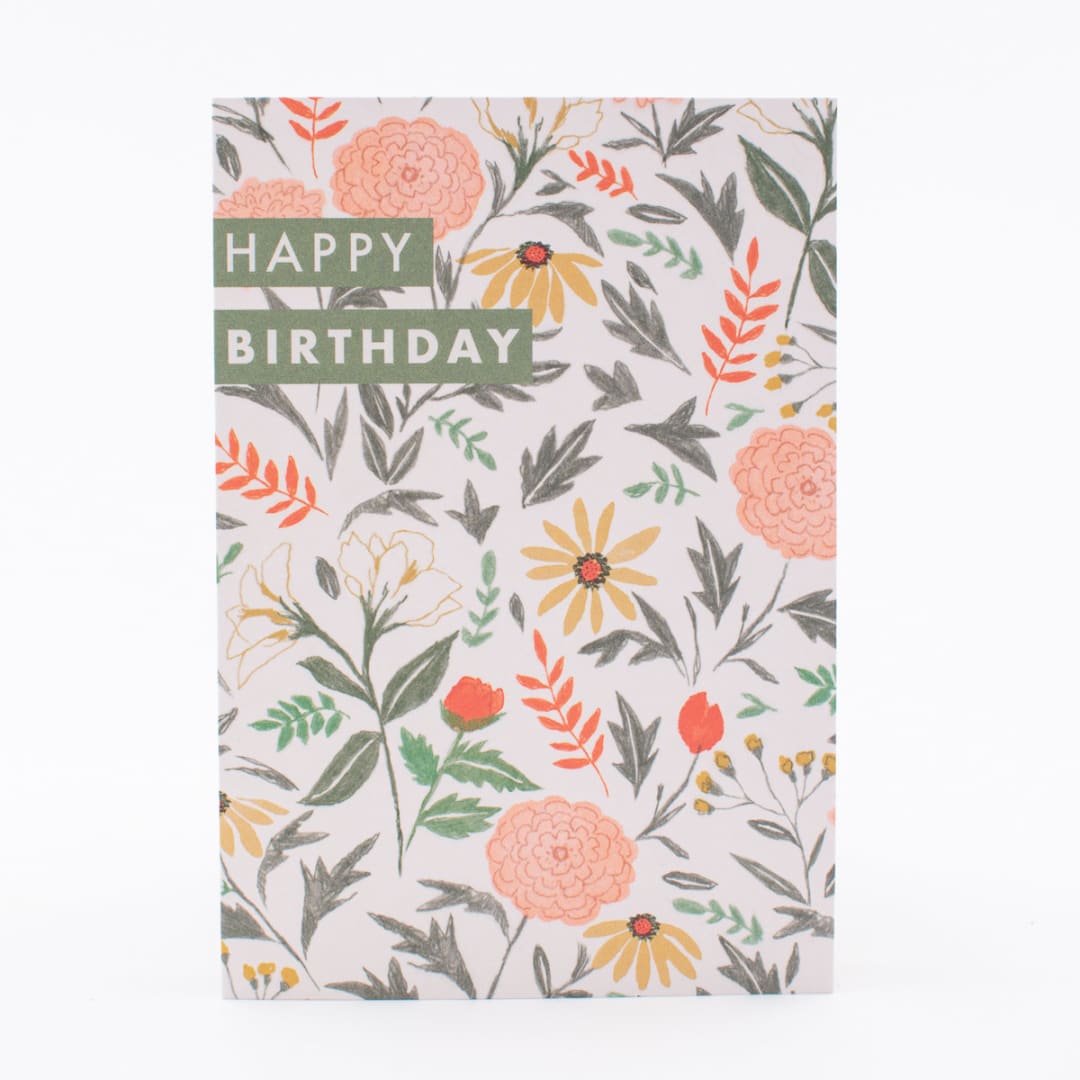 Hallmark Birthday Card Floral Wallpaper Kmart