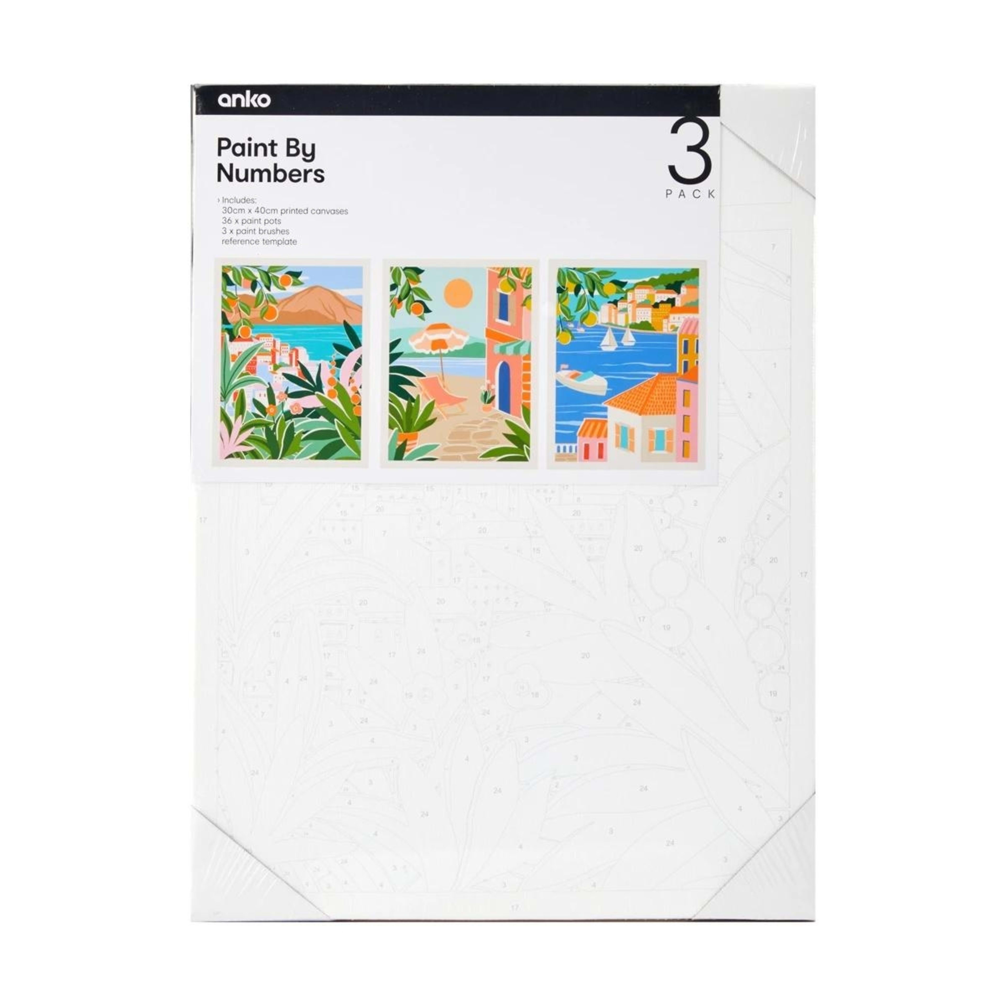 1 3 Pack Paint by Numbers - Sicily