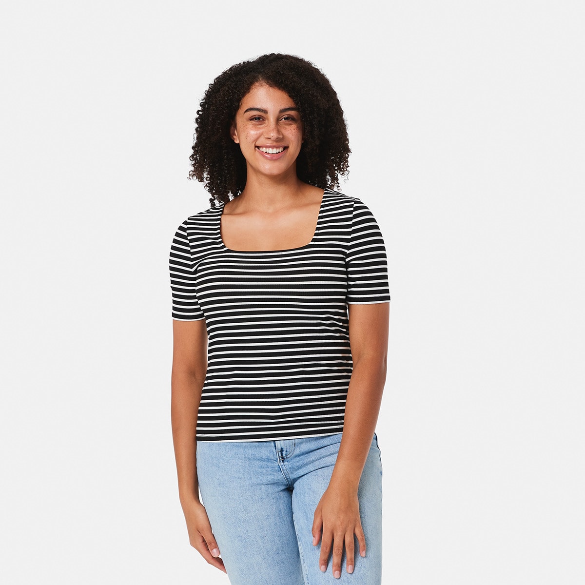 Short Sleeve Rib Top - Kmart