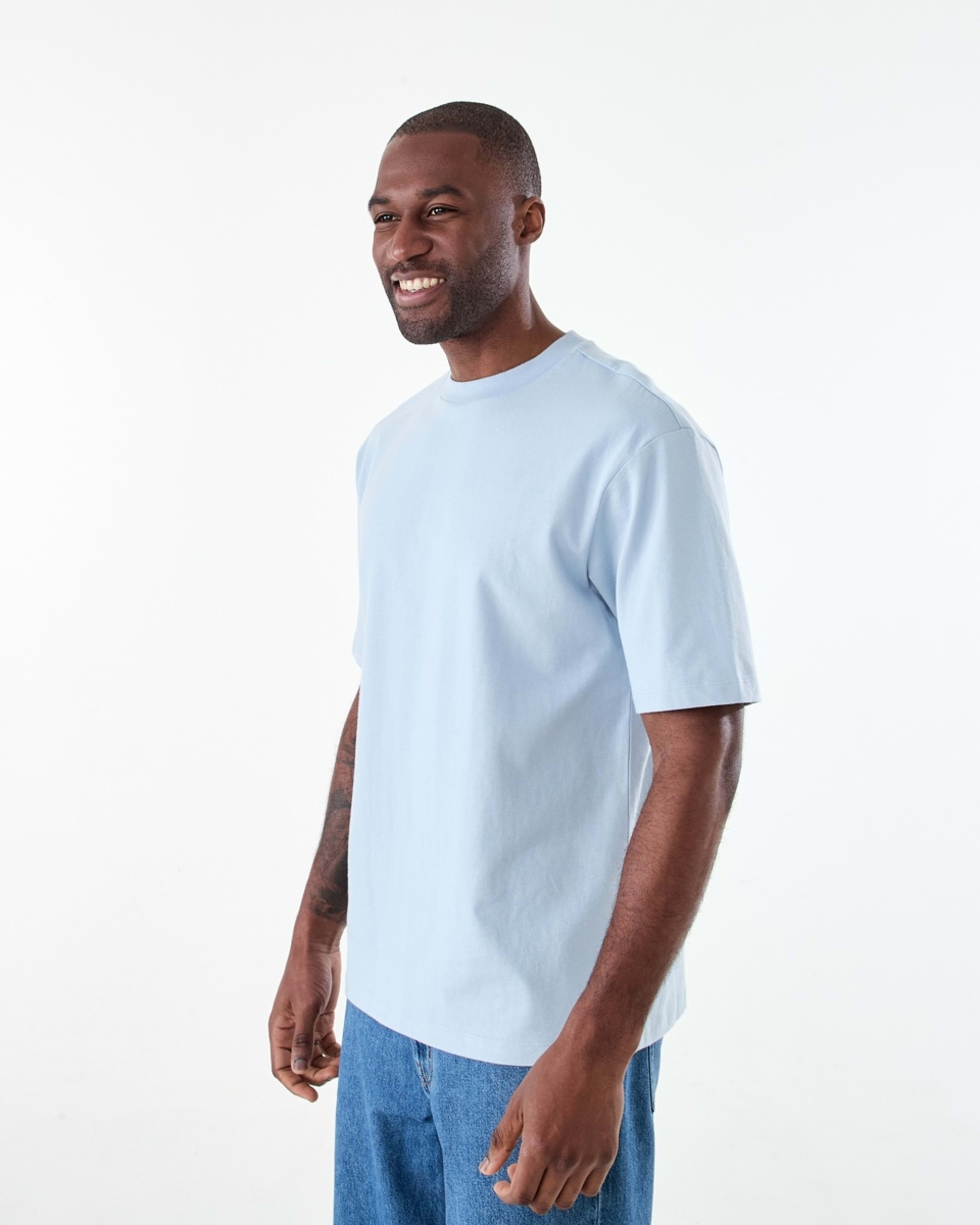2 Oversized Heavyweight T-shirt FOG BLUE, 2 of 6