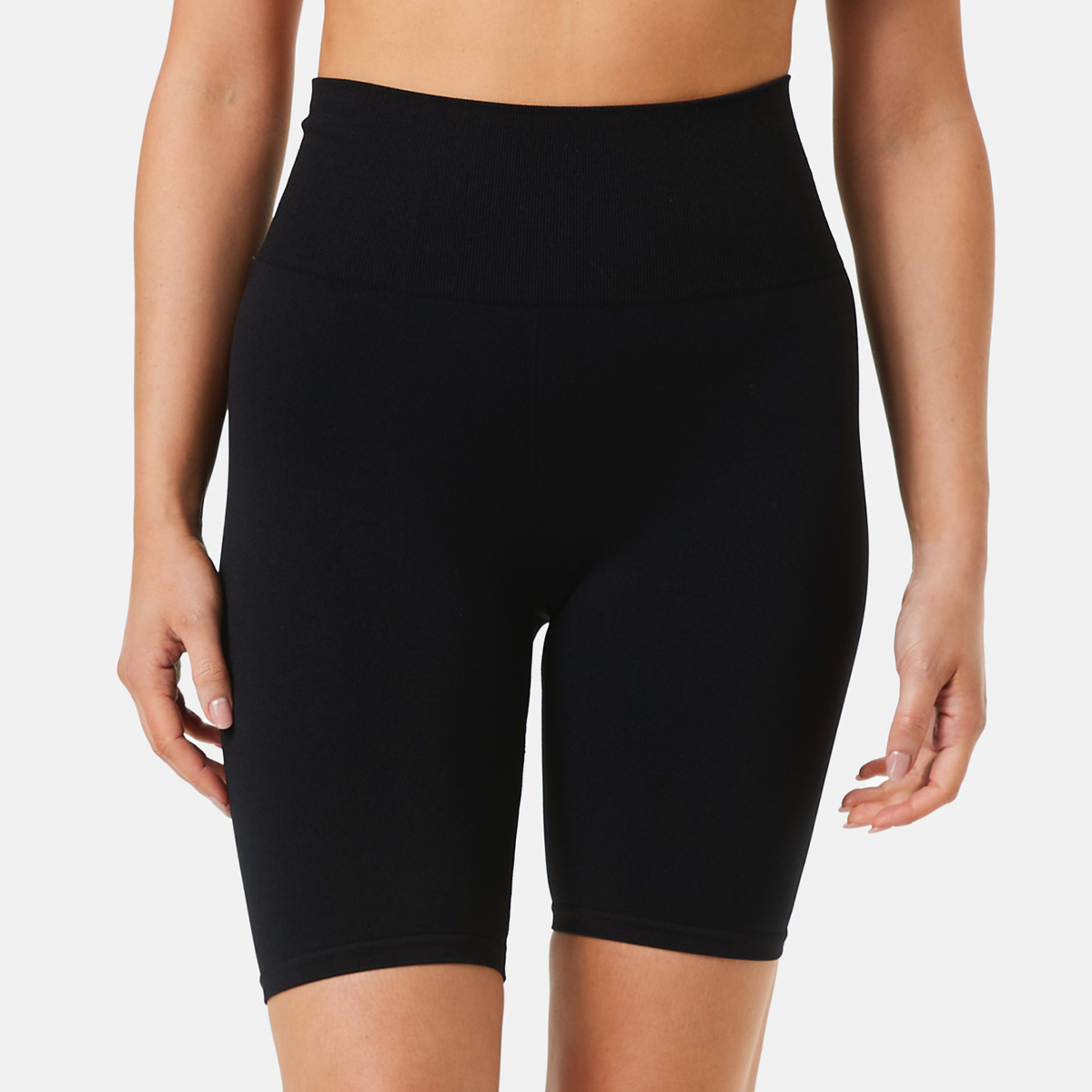 1 Active Womens Seamfree Bike Shorts Black, 1 of 6