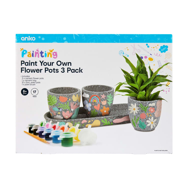 Paint Your Own Flower Pots Kit Kmart