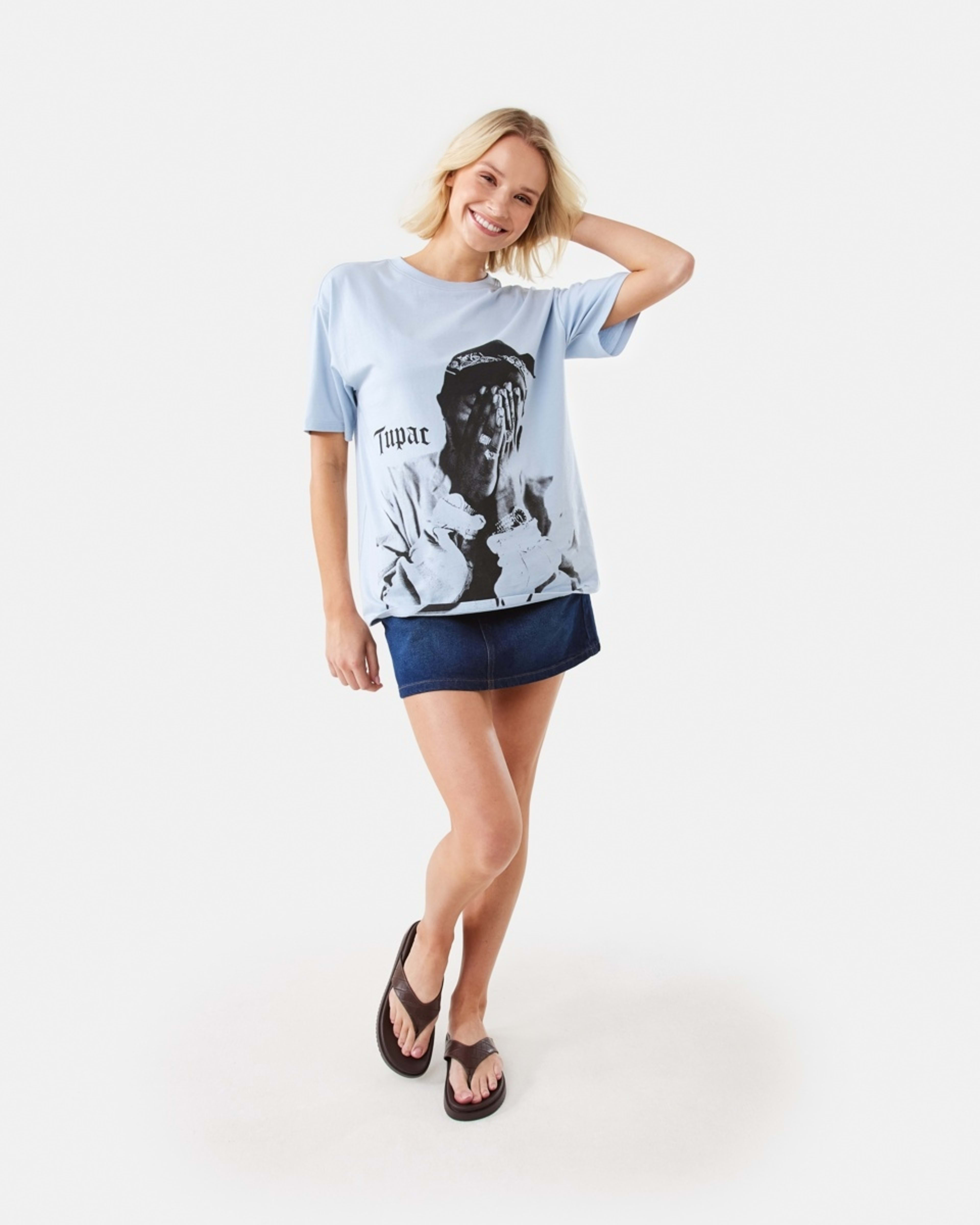 2 Tupac License Short Sleeve T-shirt TUPAC GRAY DAWN, 2 of 6