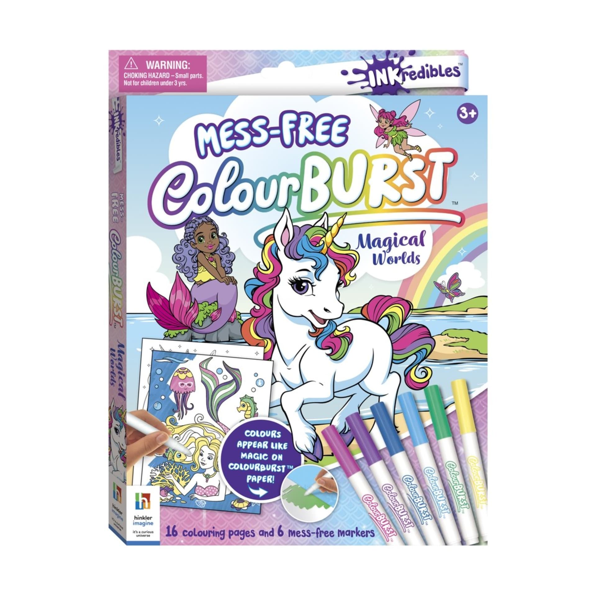 INKredibles Mess-Free ColourBURST Magical Worlds Activity Kit - Book ...