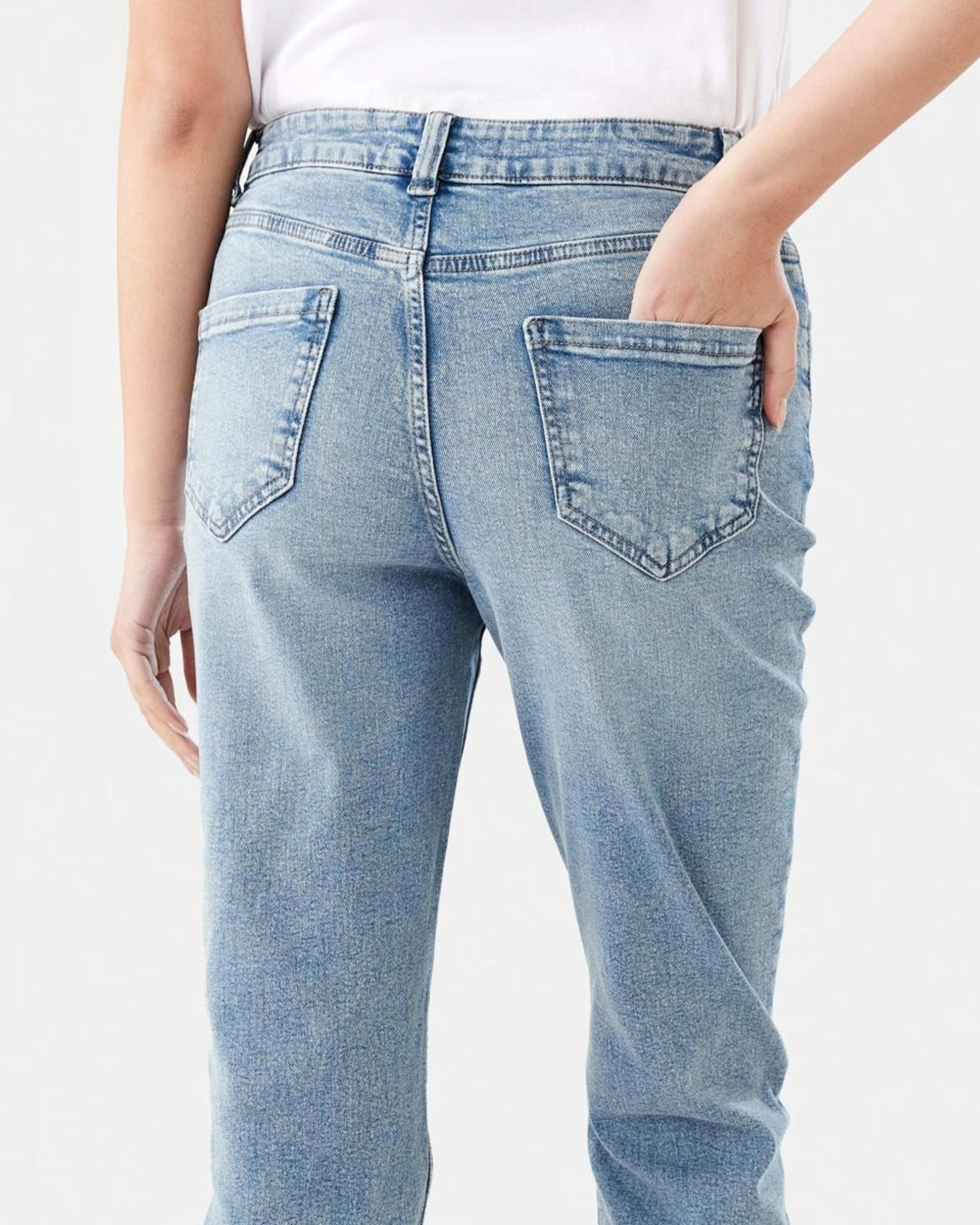 7 High Rise Straight Jeans MID WASH, 7 of 8