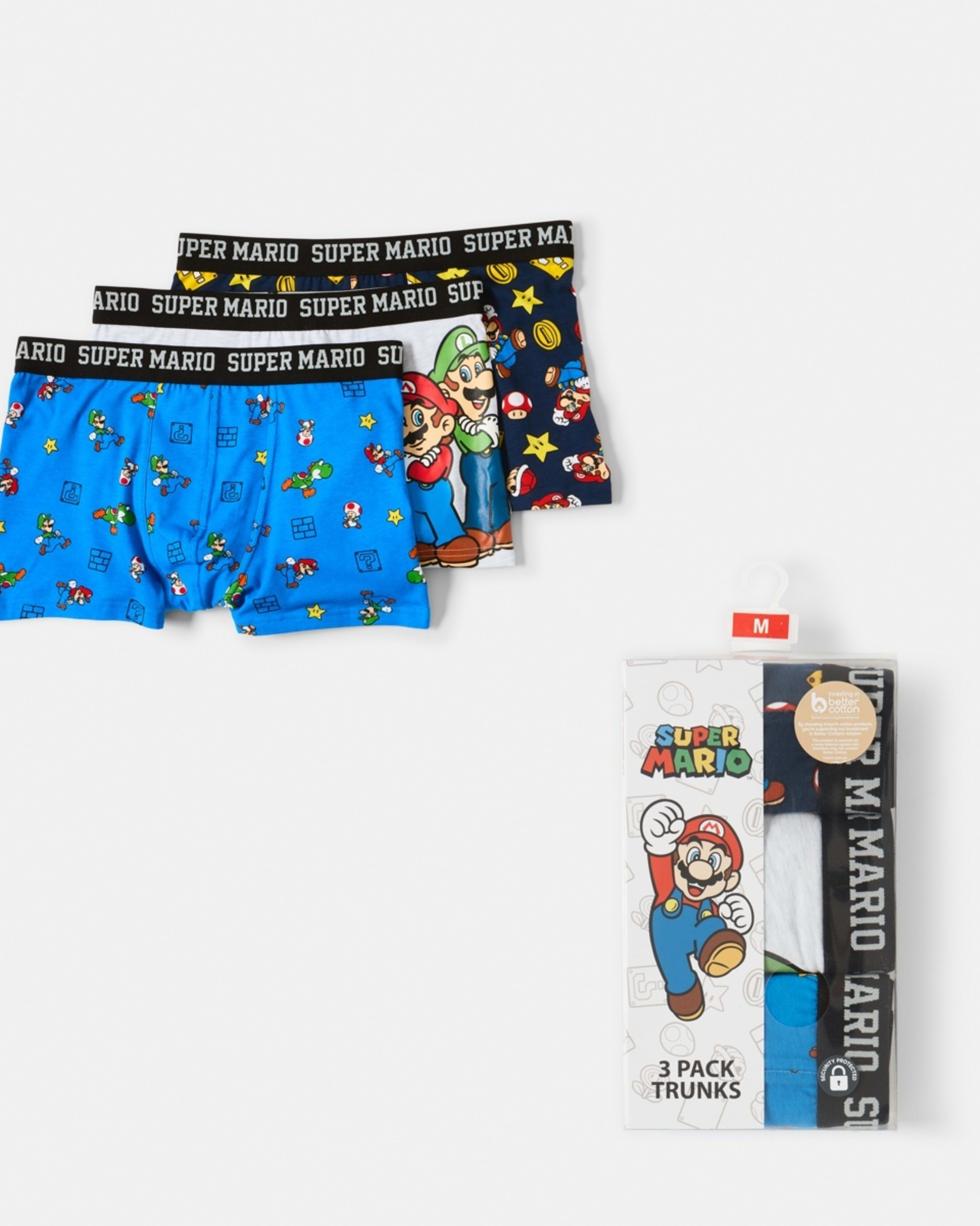 1 3 Pack Super Mario License Trunks Mario