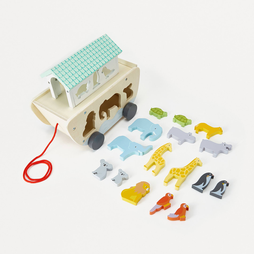 Wooden Animal Boat Kmart