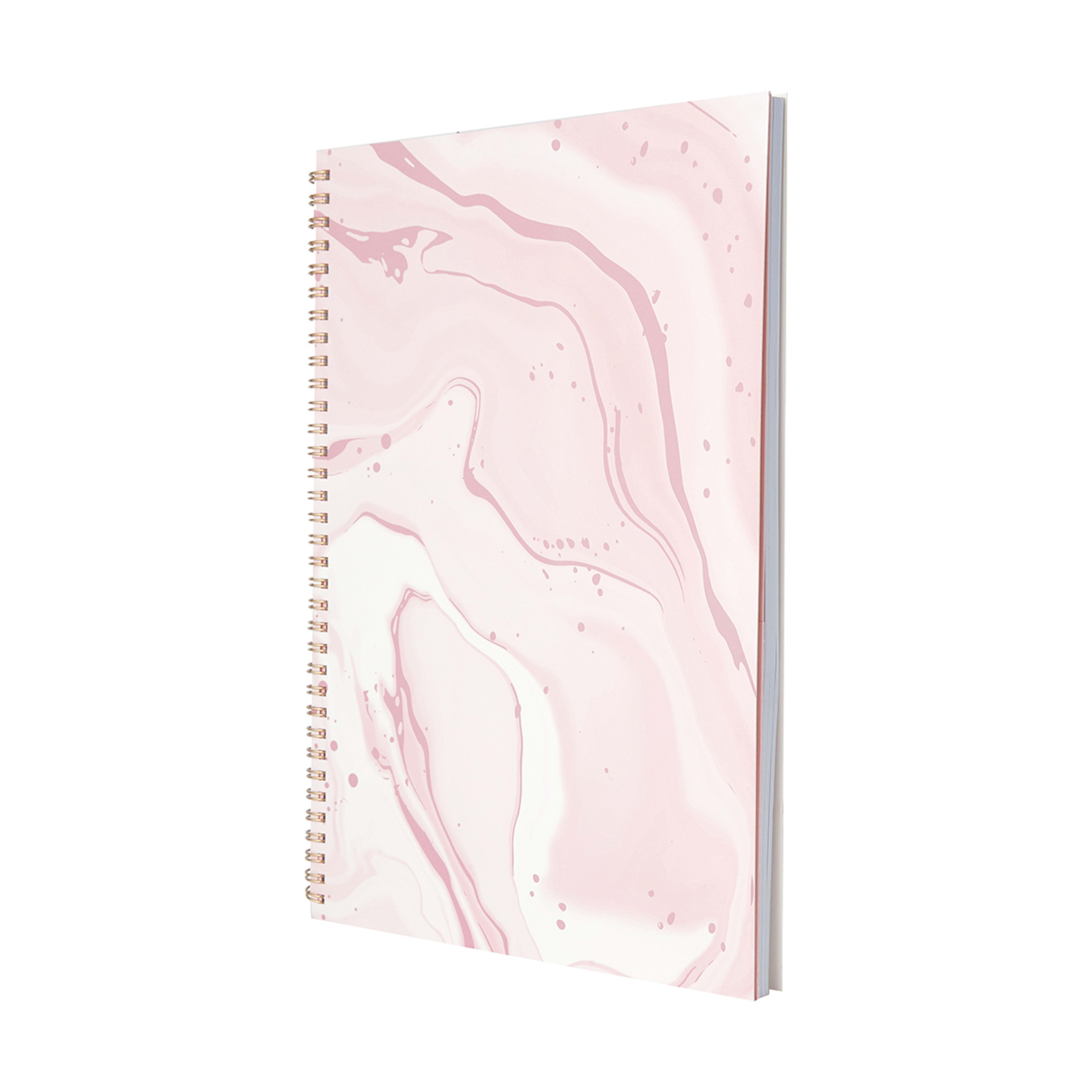 A4 Spiral Notebook Marble Kmart