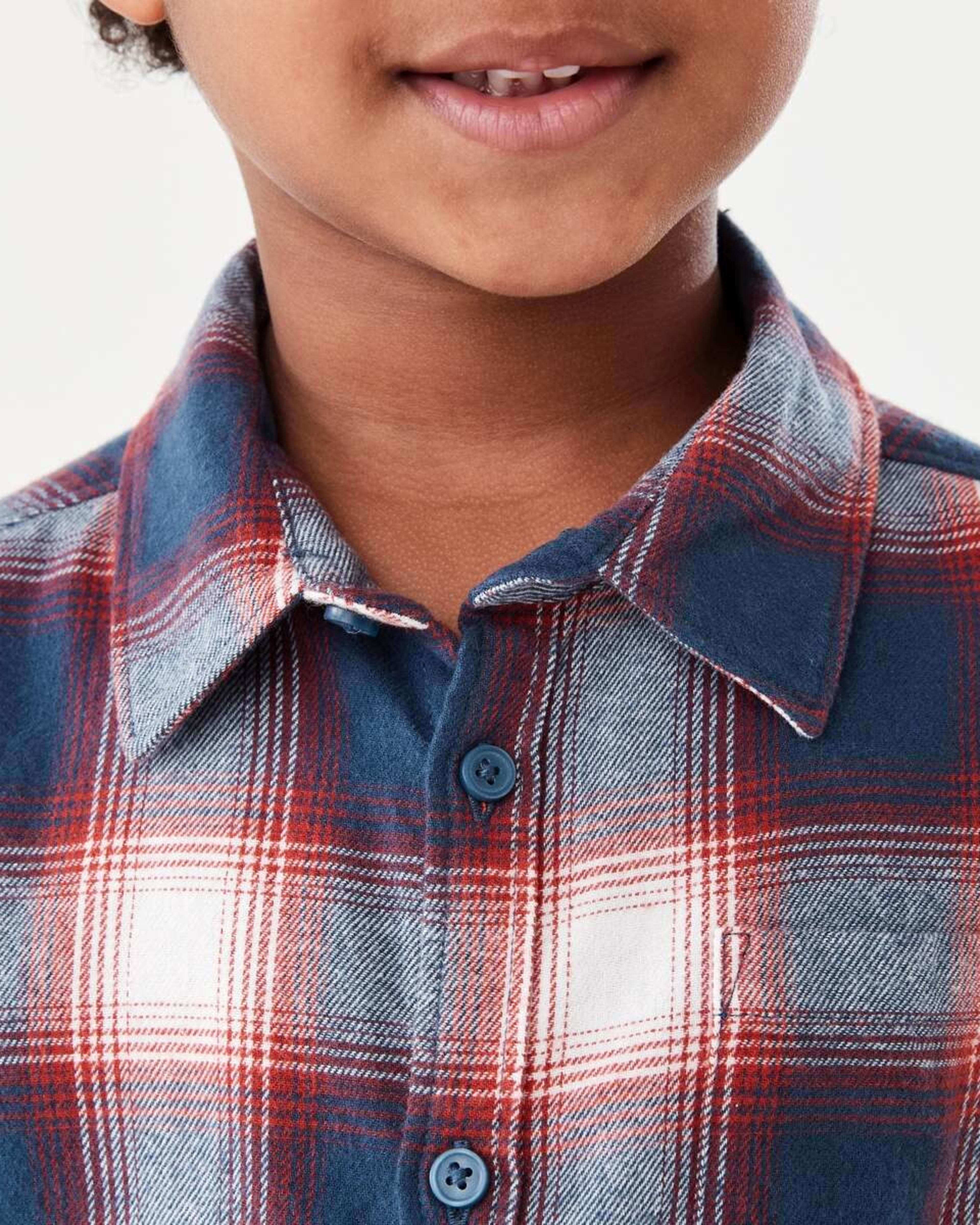 5 Yarn Dyed Flannel Shirt Blu Check, 5 of 9