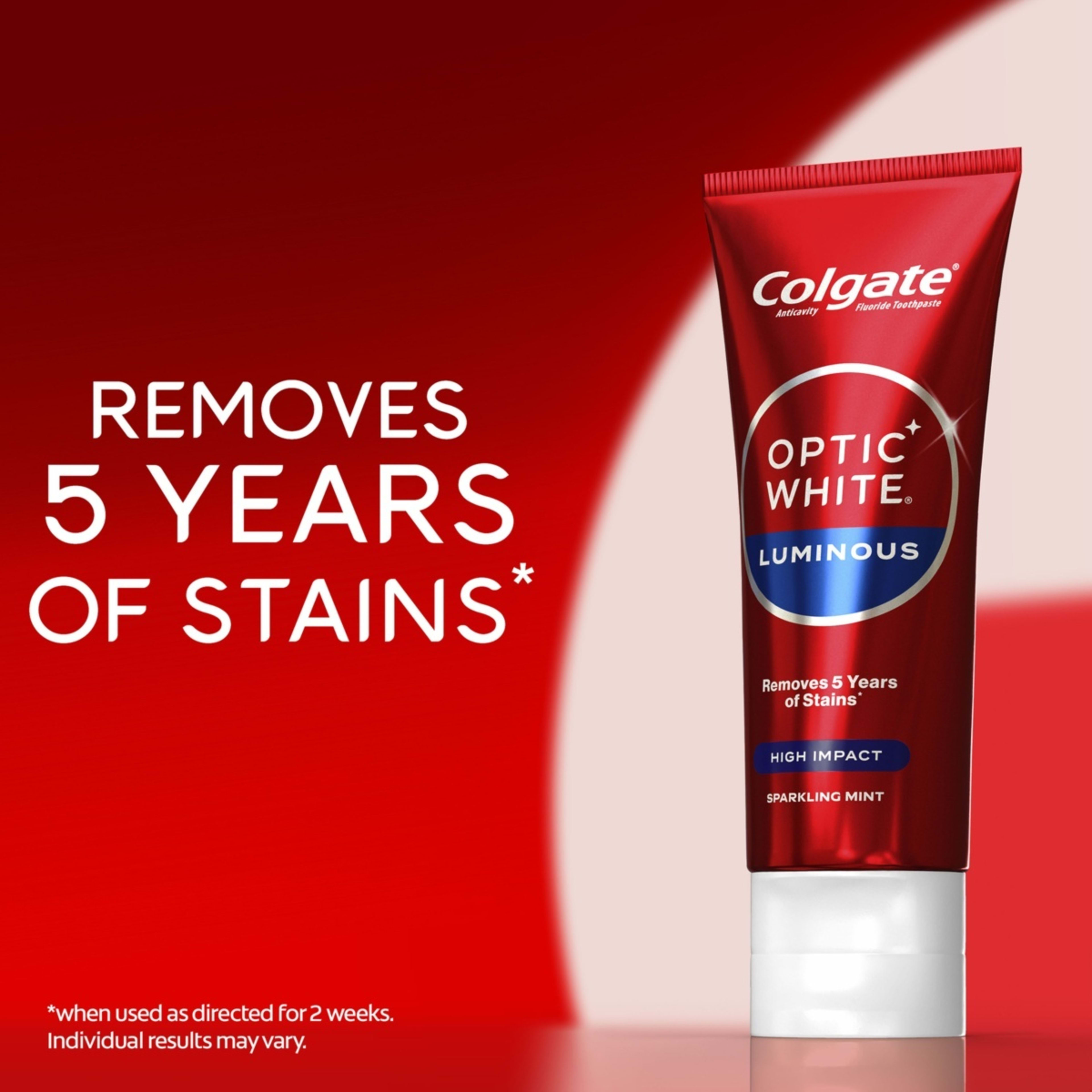 9 Colgate Optic White Expert High Impact Sparkling Mint Anti Cavity Fluoride Toothpaste, 9 of 10