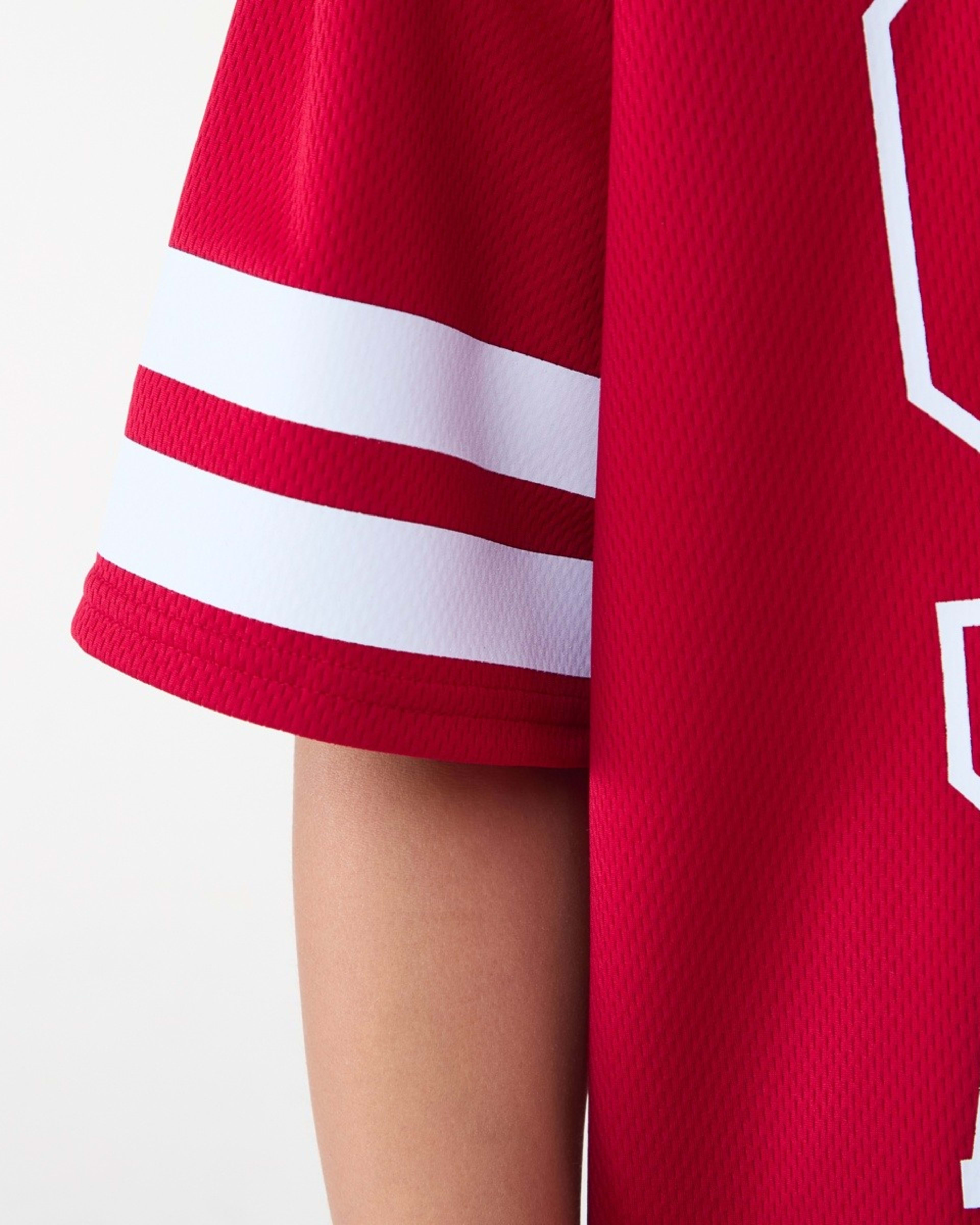 4 Short Sleeve Oversized Mesh T-shirt JERSEY 93 URBAN MID RED, 4 of 8