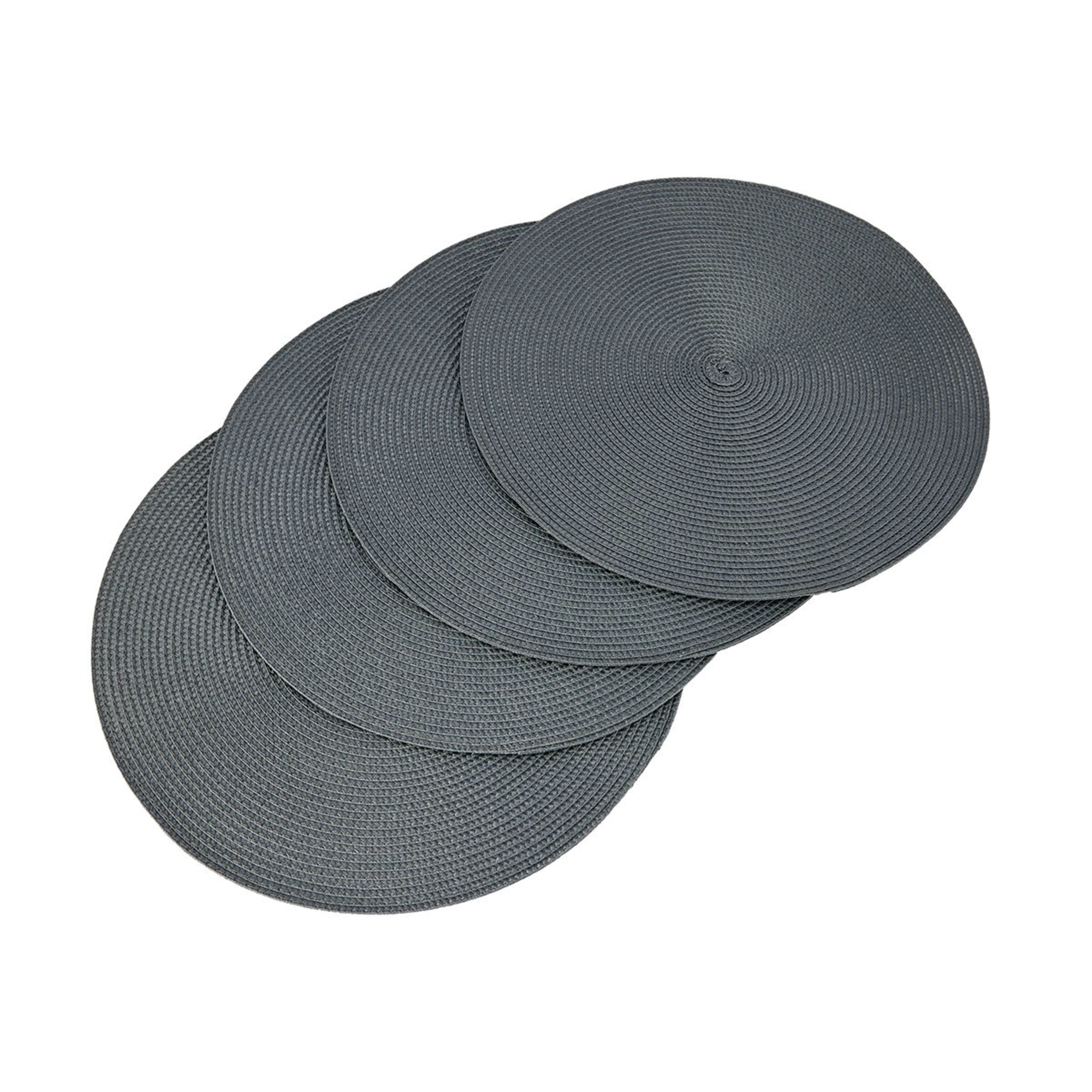 4 Pack Charcoal Round Placemats Kmart
