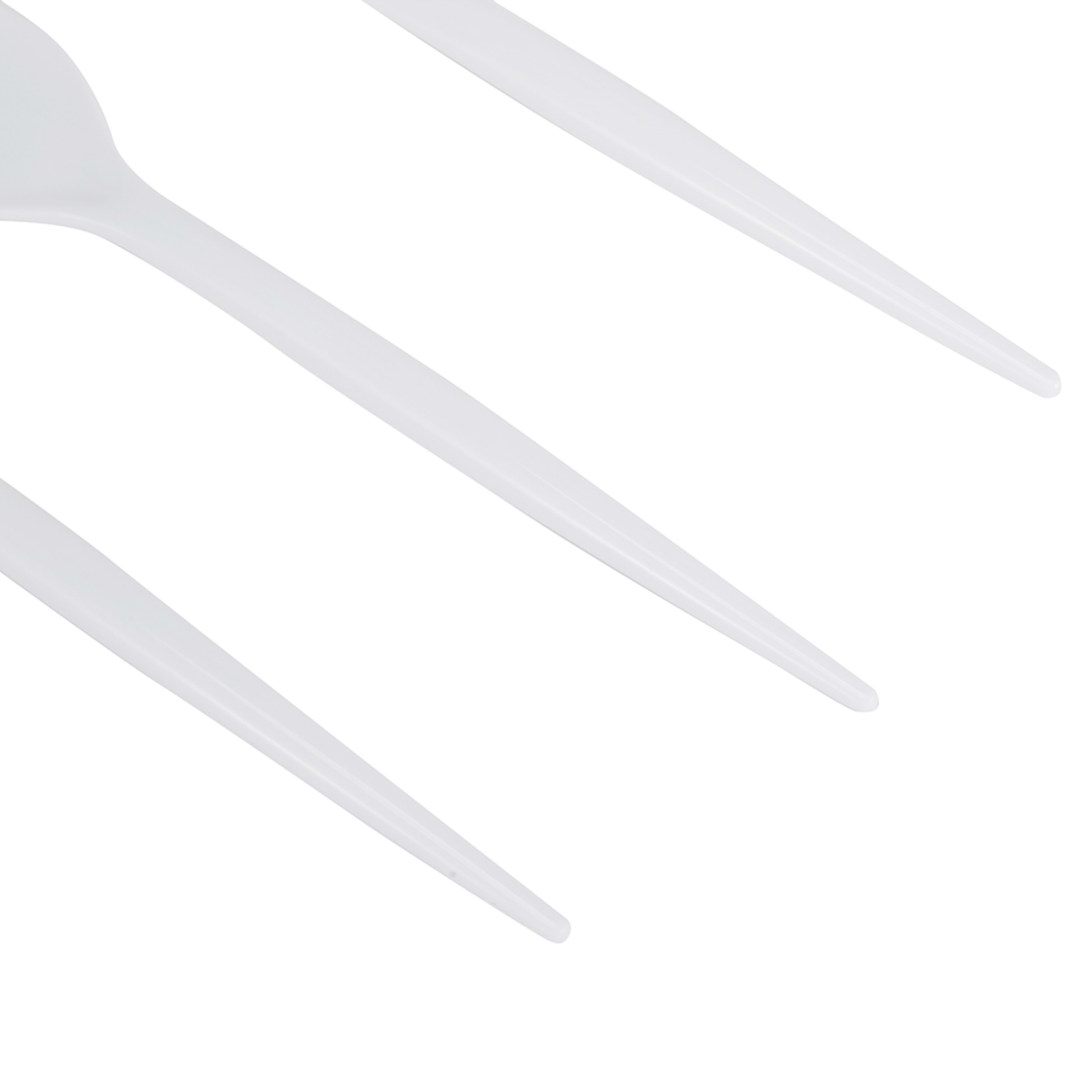 150 Piece Reusable White Plastic Cutlery Set Kmart