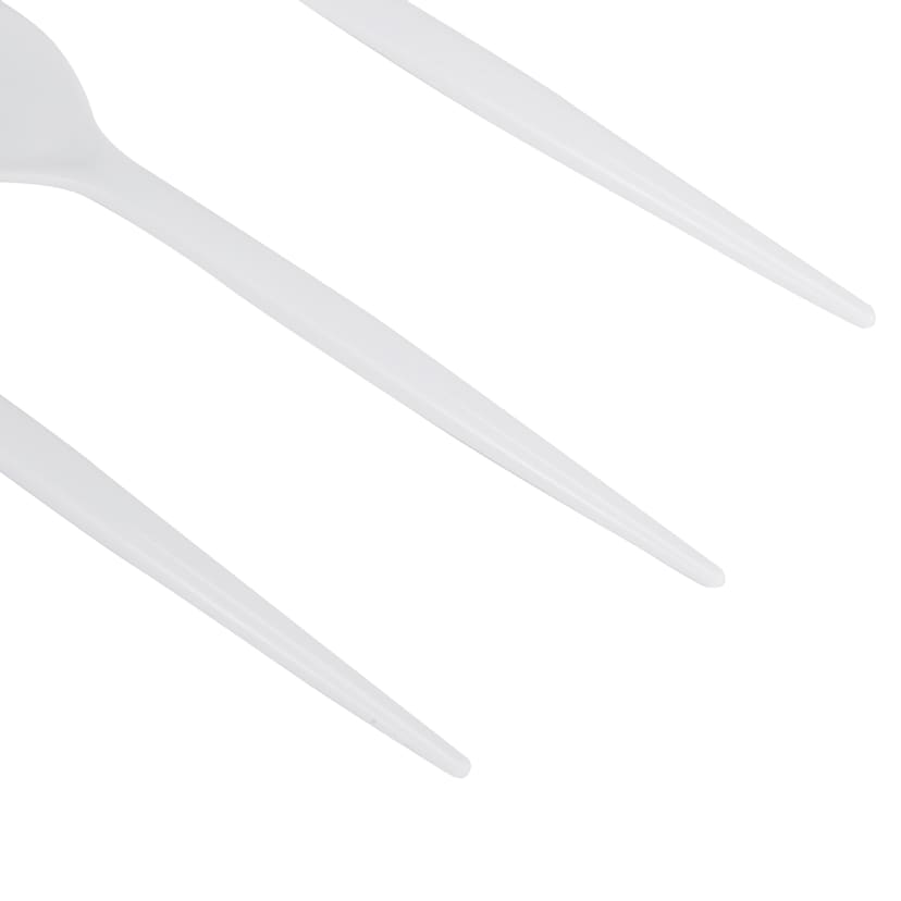 150 Piece Reusable White Plastic Cutlery Set Kmart