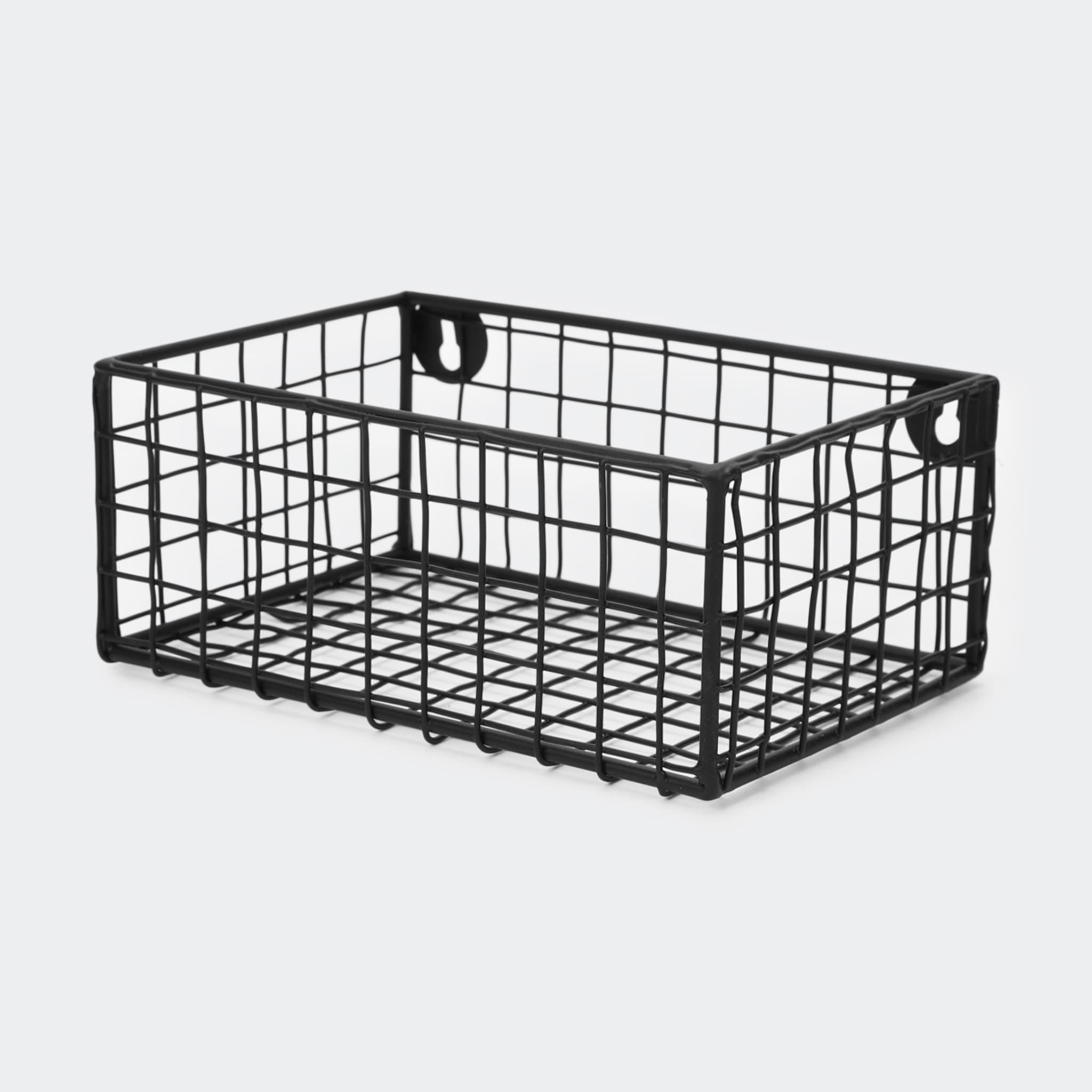 Set of 3 Metal Shelf Baskets Black Kmart