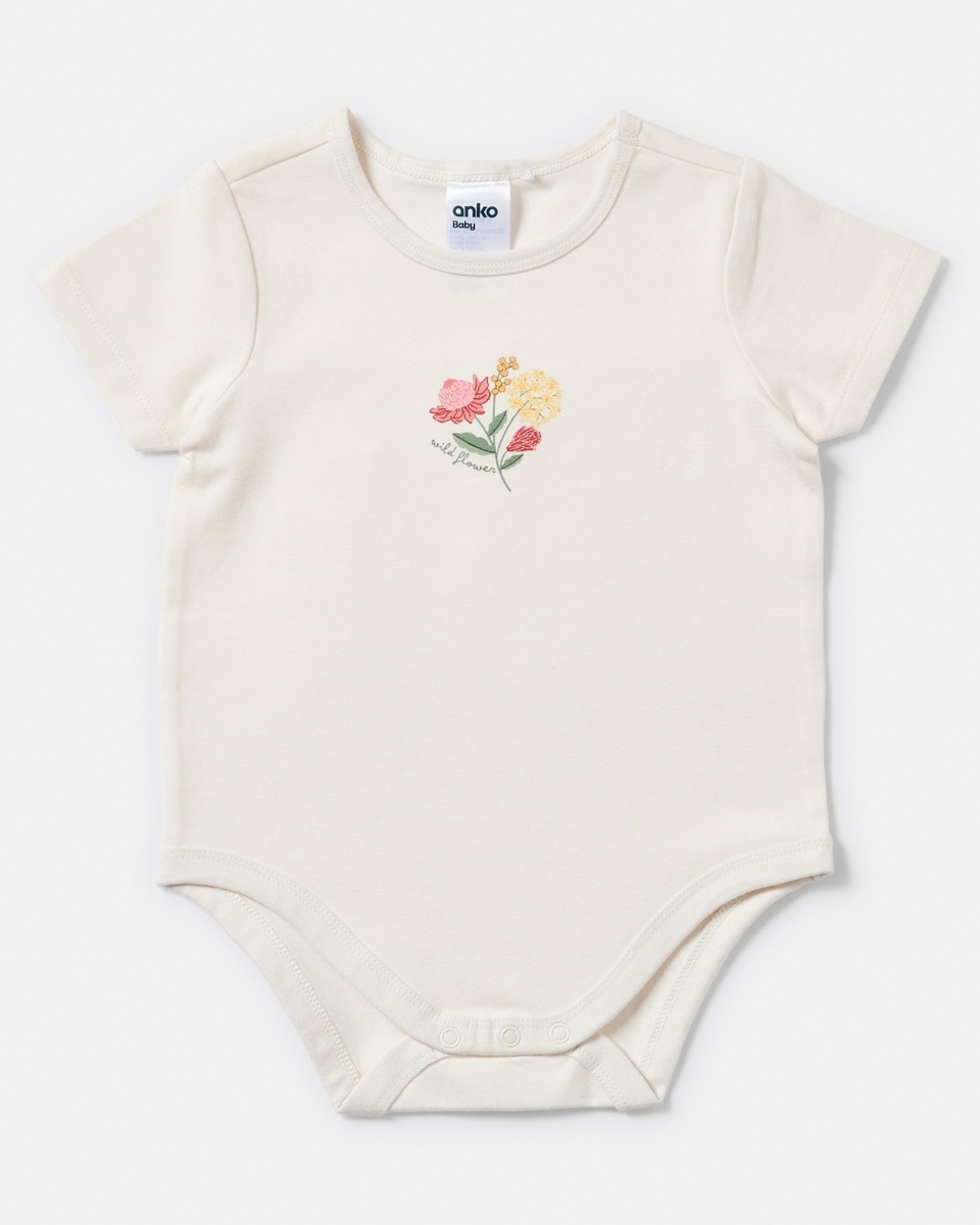 5 3 Pack Short Sleeve Print Bodysuits NATIVE FLORAL, 5 of 8