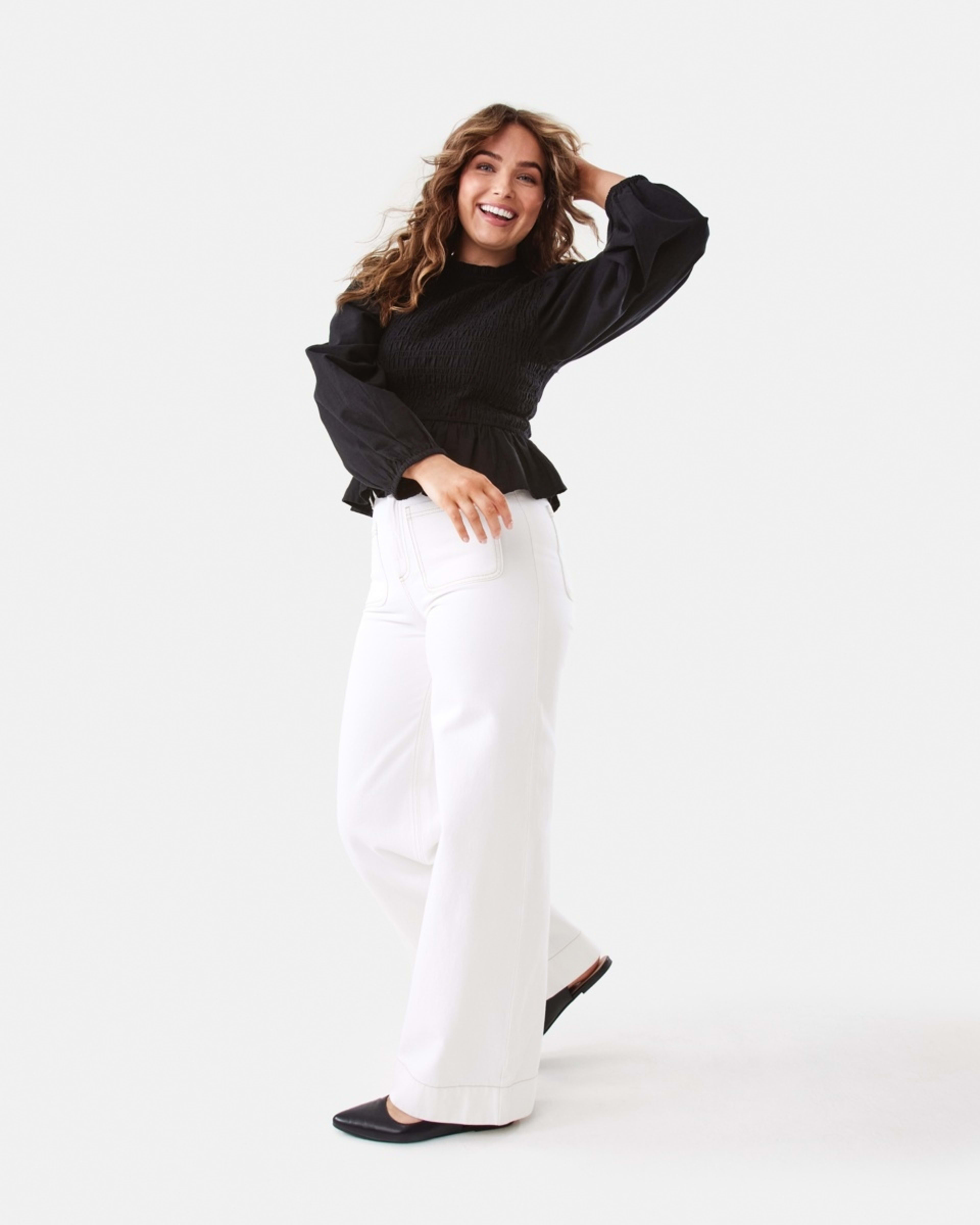 3 Wide Leg Pocket Jeans ECRU DENIM, 3 of 5
