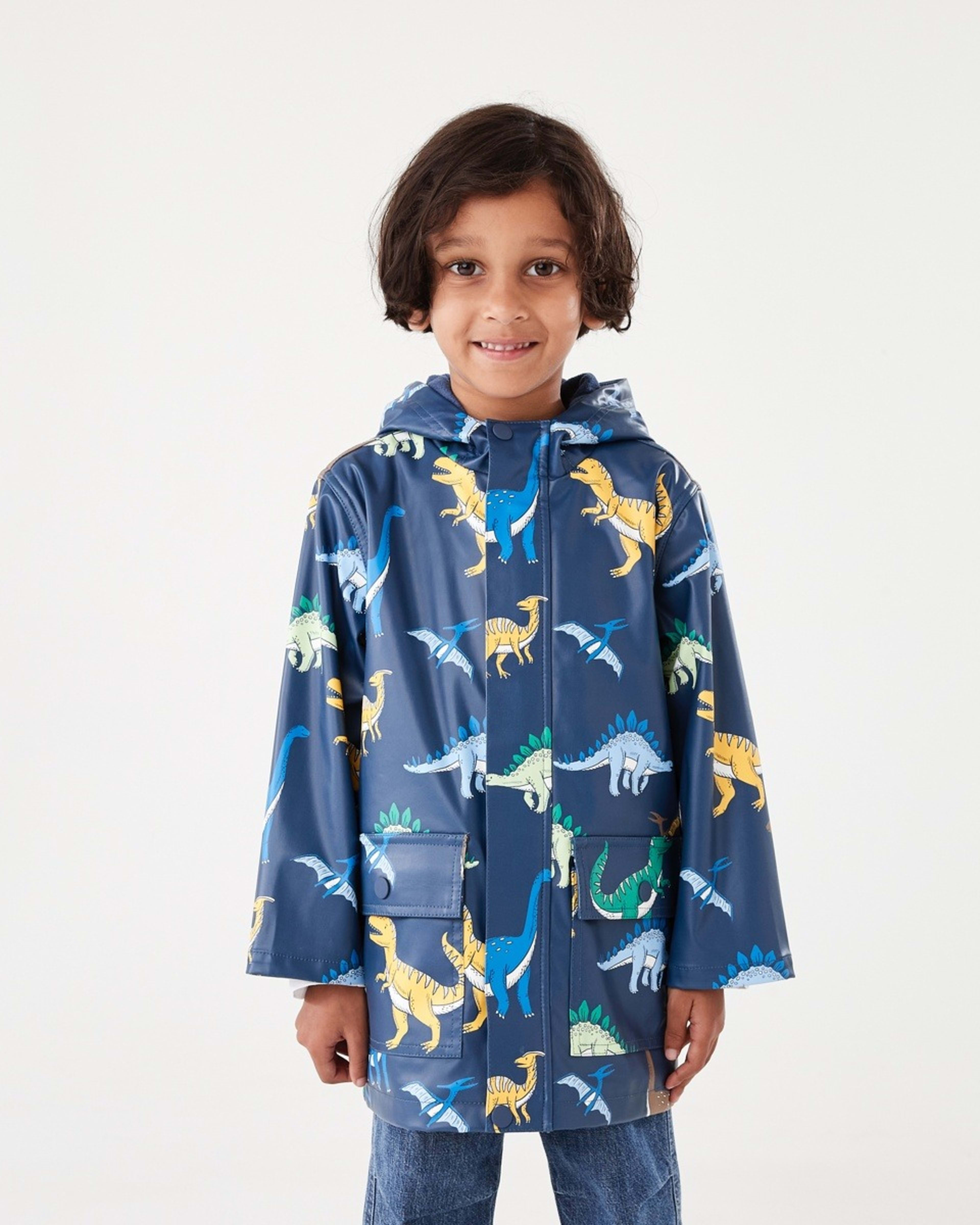 2 Printed Rain Jacket Friendly Dinos  Blue, 2 of 10