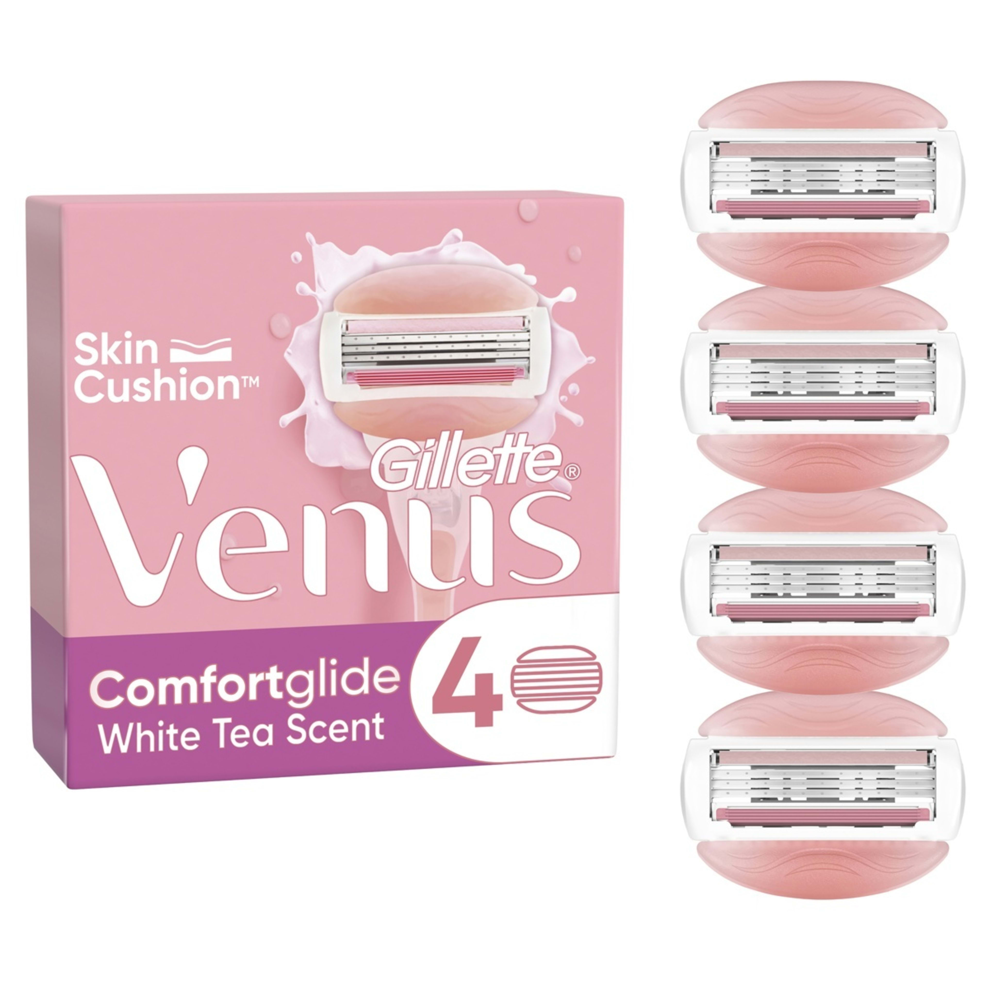 5 4 Pack Gillette Venus ComfortGlide Razor Blade Cartridges - White Tea Scent, 5 of 10