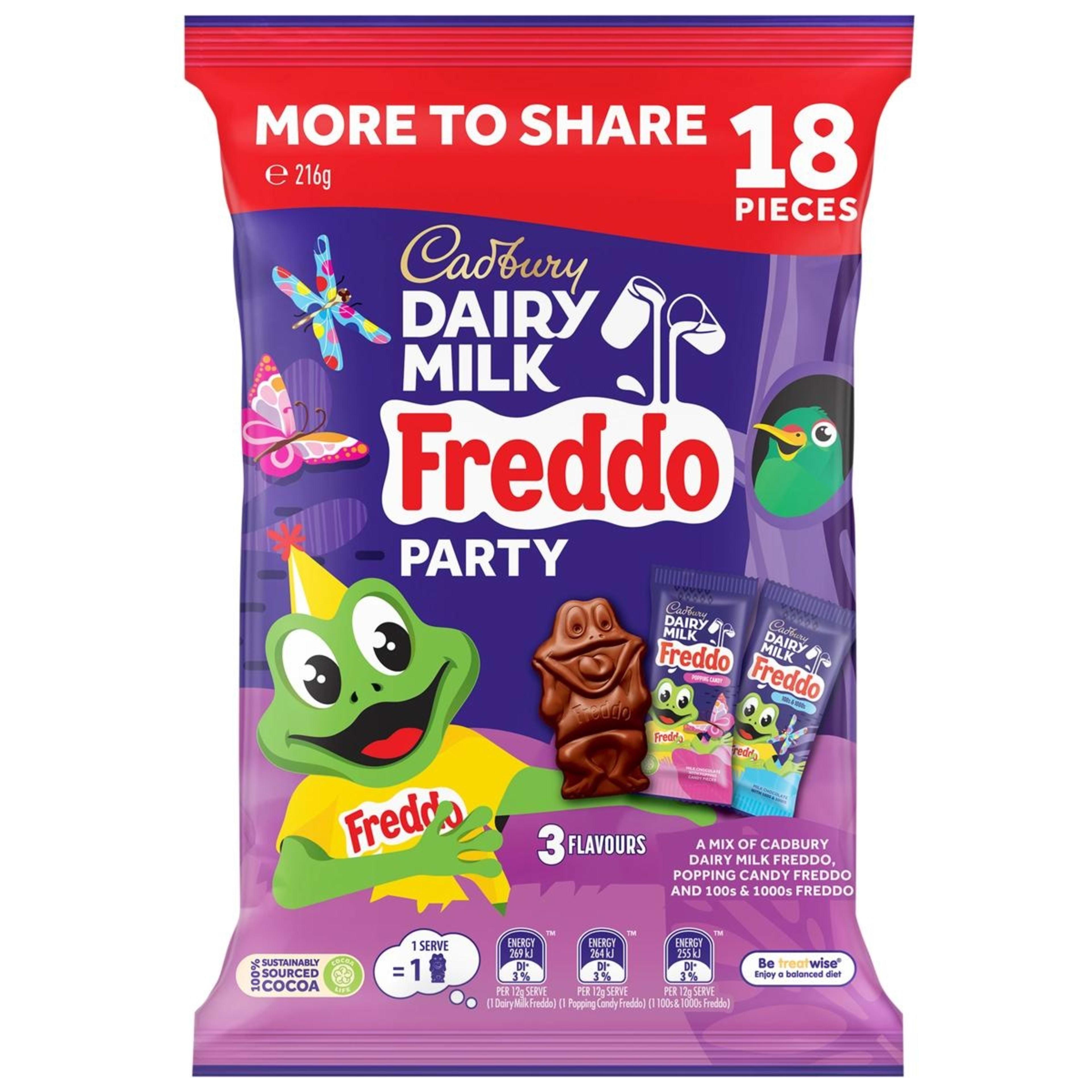 1 18 Piece Cadbury Dairy Milk Freddo Party 216g
