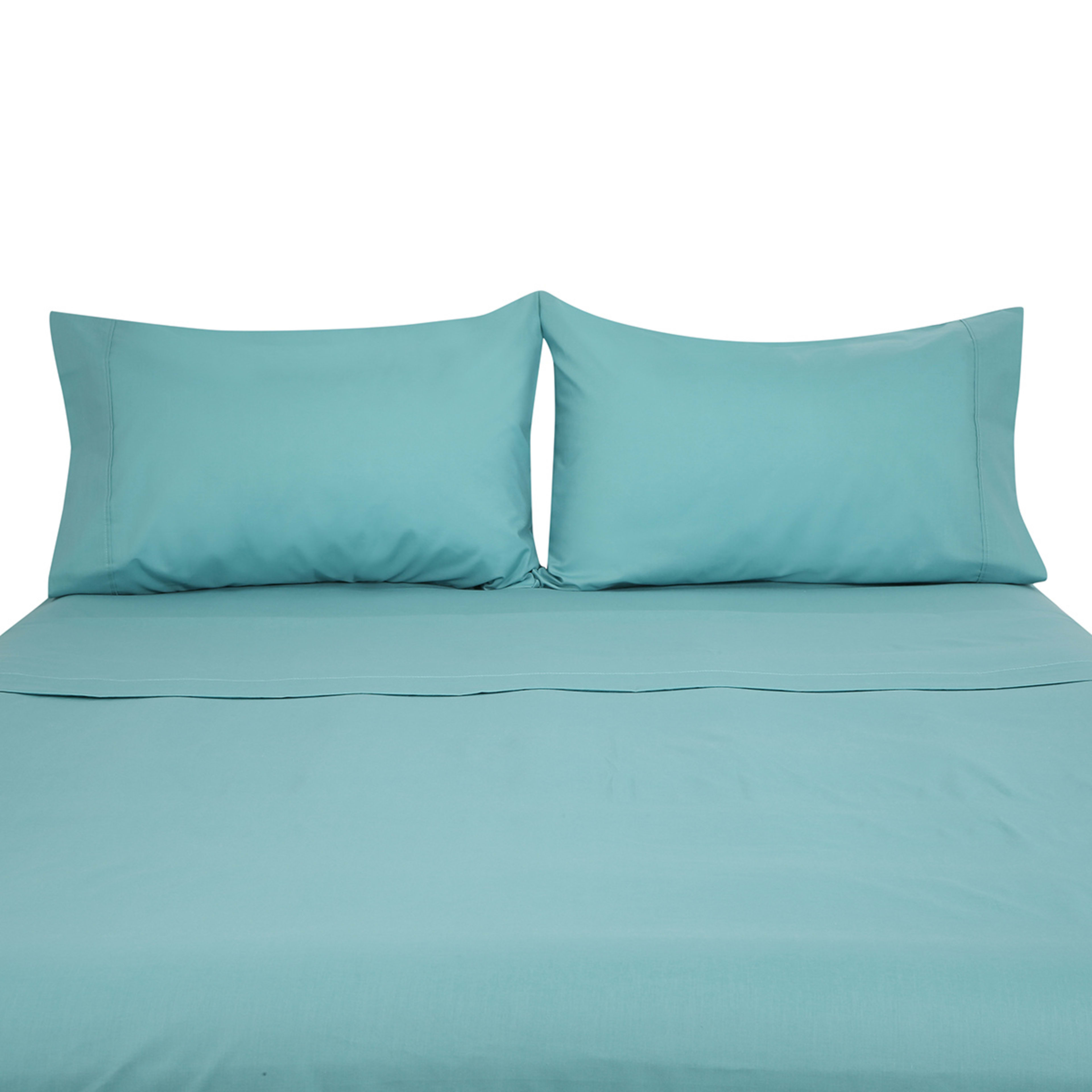 180 Thread Count Sheet Set Double Bed, Aqua Kmart