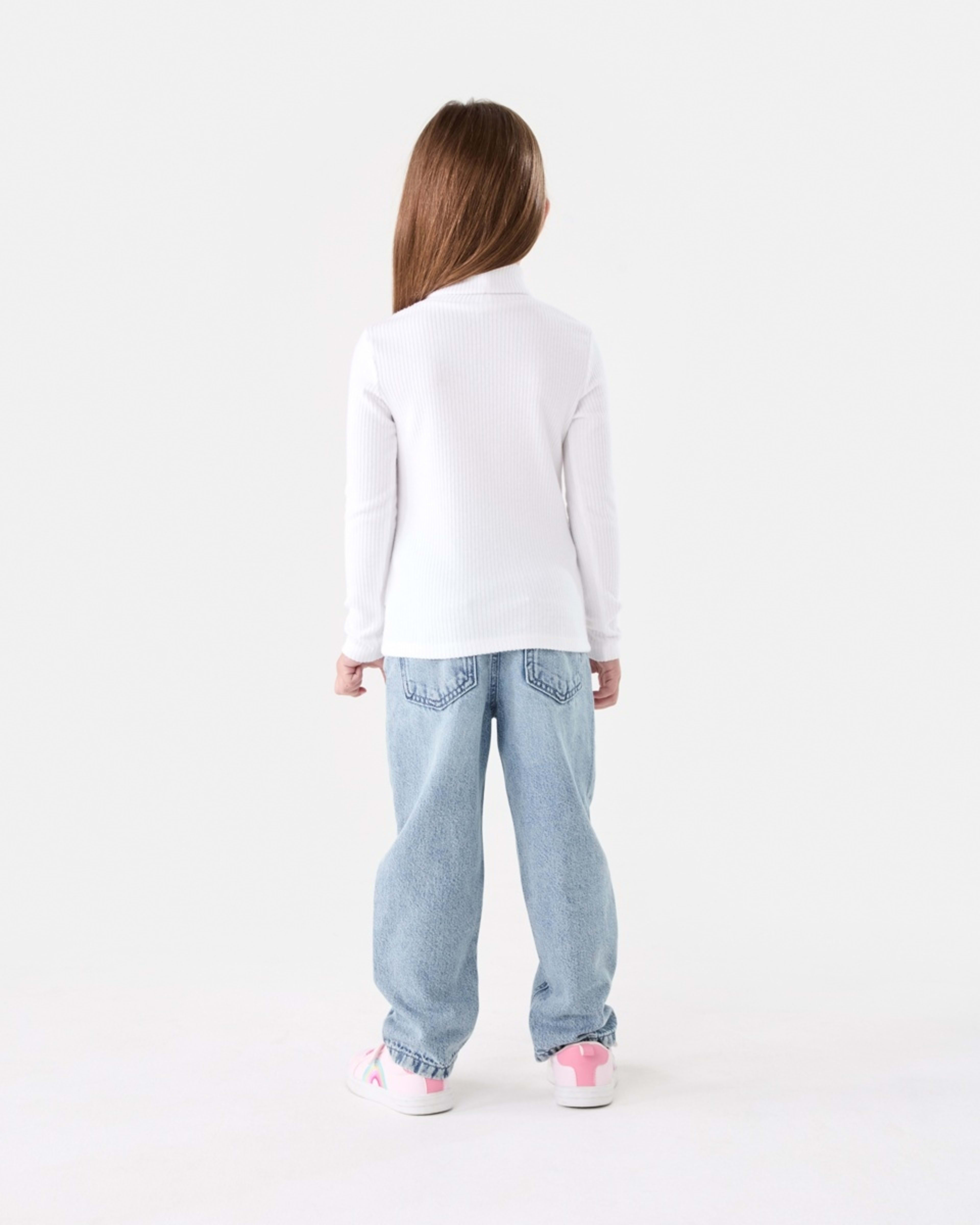 6 Long Sleeve Skivvy Top White, 6 of 6