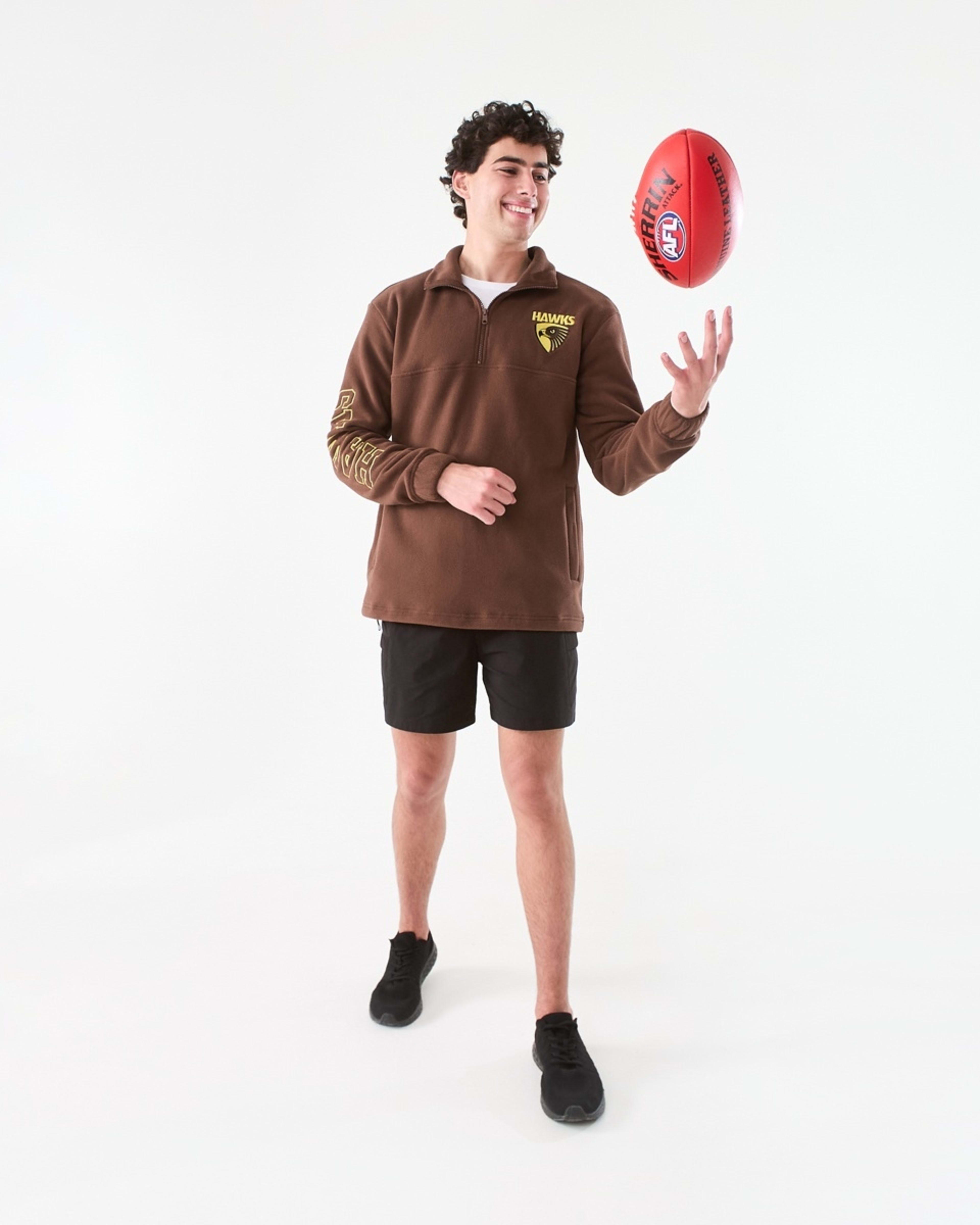 1 Official AFL Adult Polar Fleece Top Hawthorn, 1 of 9
