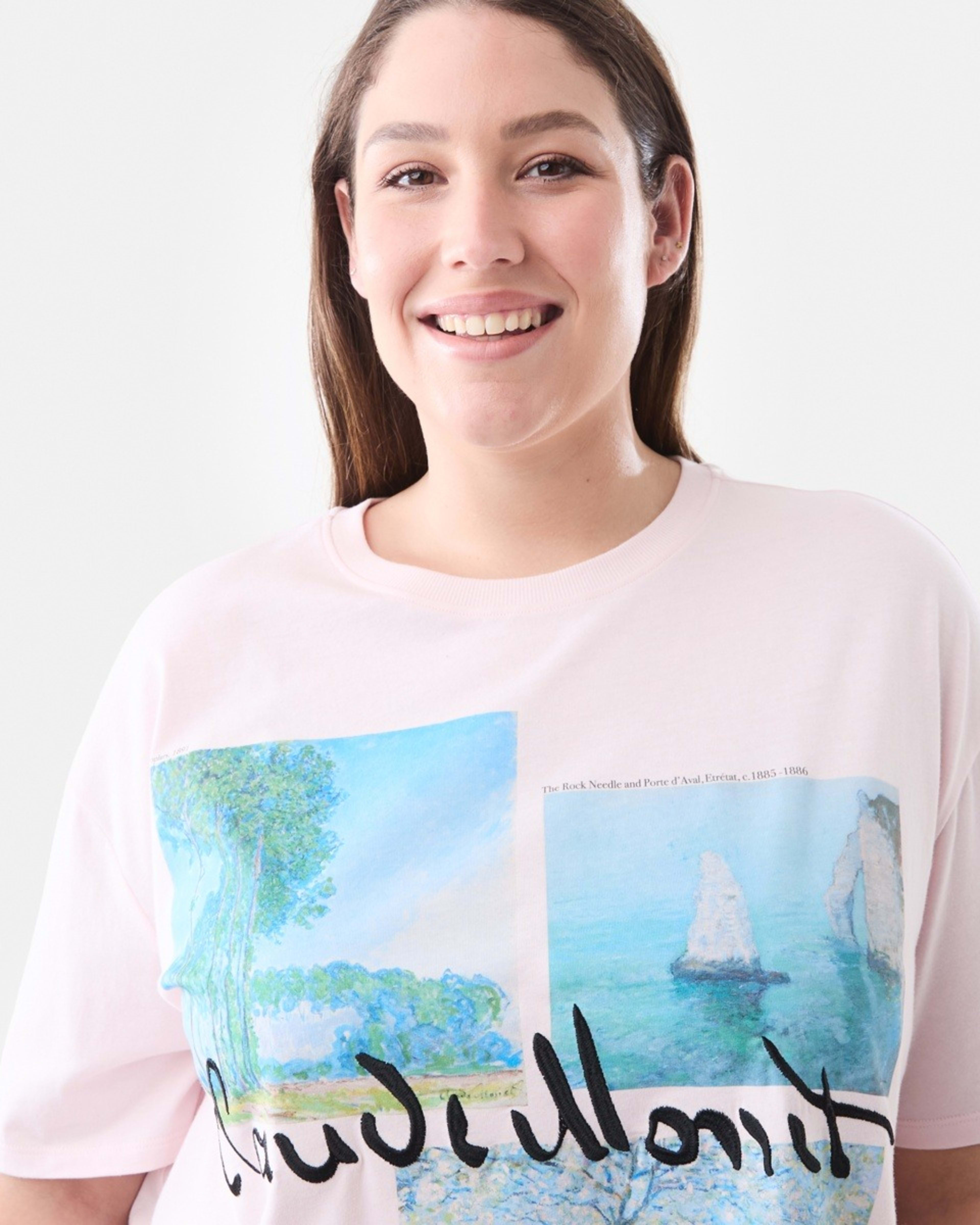 4 Curve Claude Monet License Short Sleeve T-shirt Monet, 4 of 5